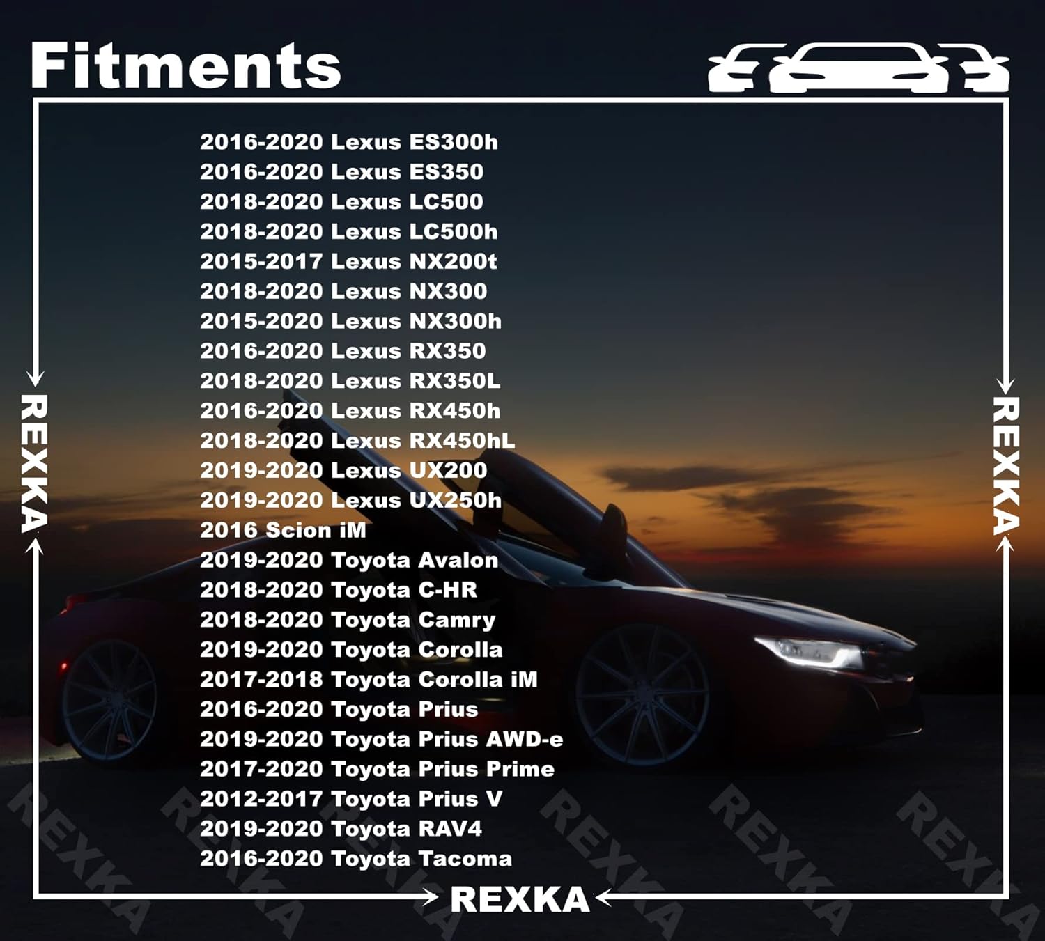 Rexka 20pcs Upper Quarter Trim Lower Overhead Console Clip Red Nylon 90467-09240 for Toyota Lexus Tacoma Camry C-HR Prius - Image 3