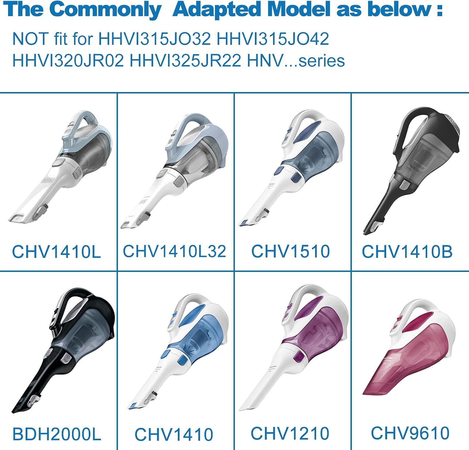 4 Pack Replacement ilter or Black & Decker Power Tools V110 Dustbuster Cordless Vacuum Compatible CHV1410L,CHV9610, CHV1210, CHV1410, CHV1410B, CHV1510, BDH2000L - Image 3