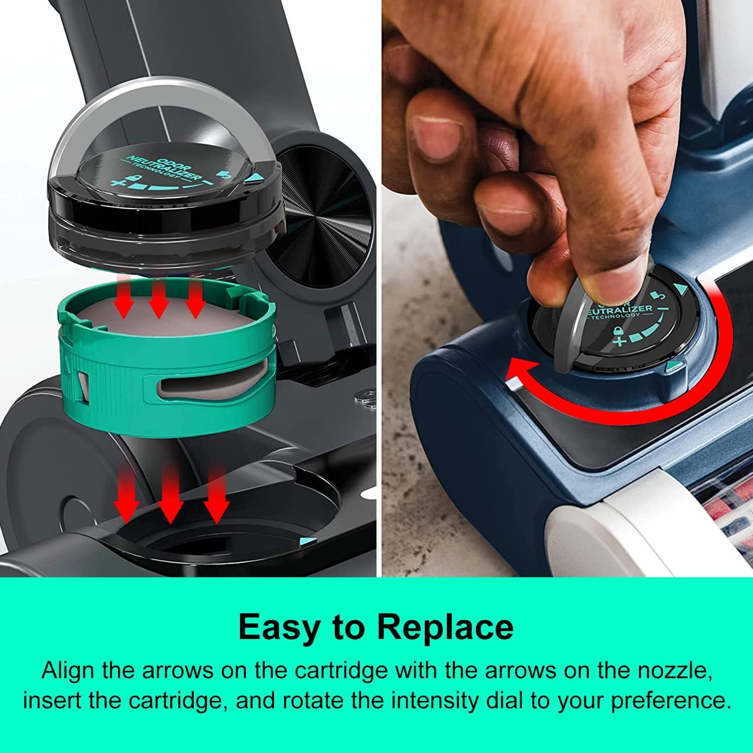 or Shark 1541C3000 AZ3002 Stratos Upright Vacuum Replacement O-dor Neu-tralizer Cartridges AZ3000 HZ3000 HZ3002 ZD550, Pro Cordless IZ862H IZ562H Replacement Stick, Teal - Image 5