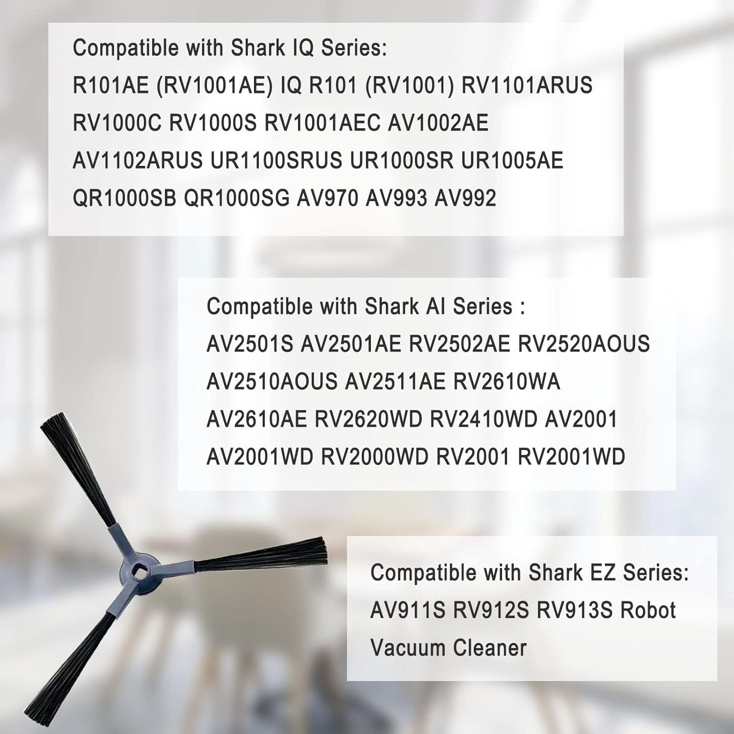 Upgraded Side Brushes Replacement or Shark IQ R101AE RV1001AE AV912S AV911S AV1010AE RV1000 AV970 AV993 AV1002AE Shark AI AV2501S AV2501AE RV2610WD RV2610WA RV2502AE RV2520AOUS Robot Vacuum Cleaner - Image 3