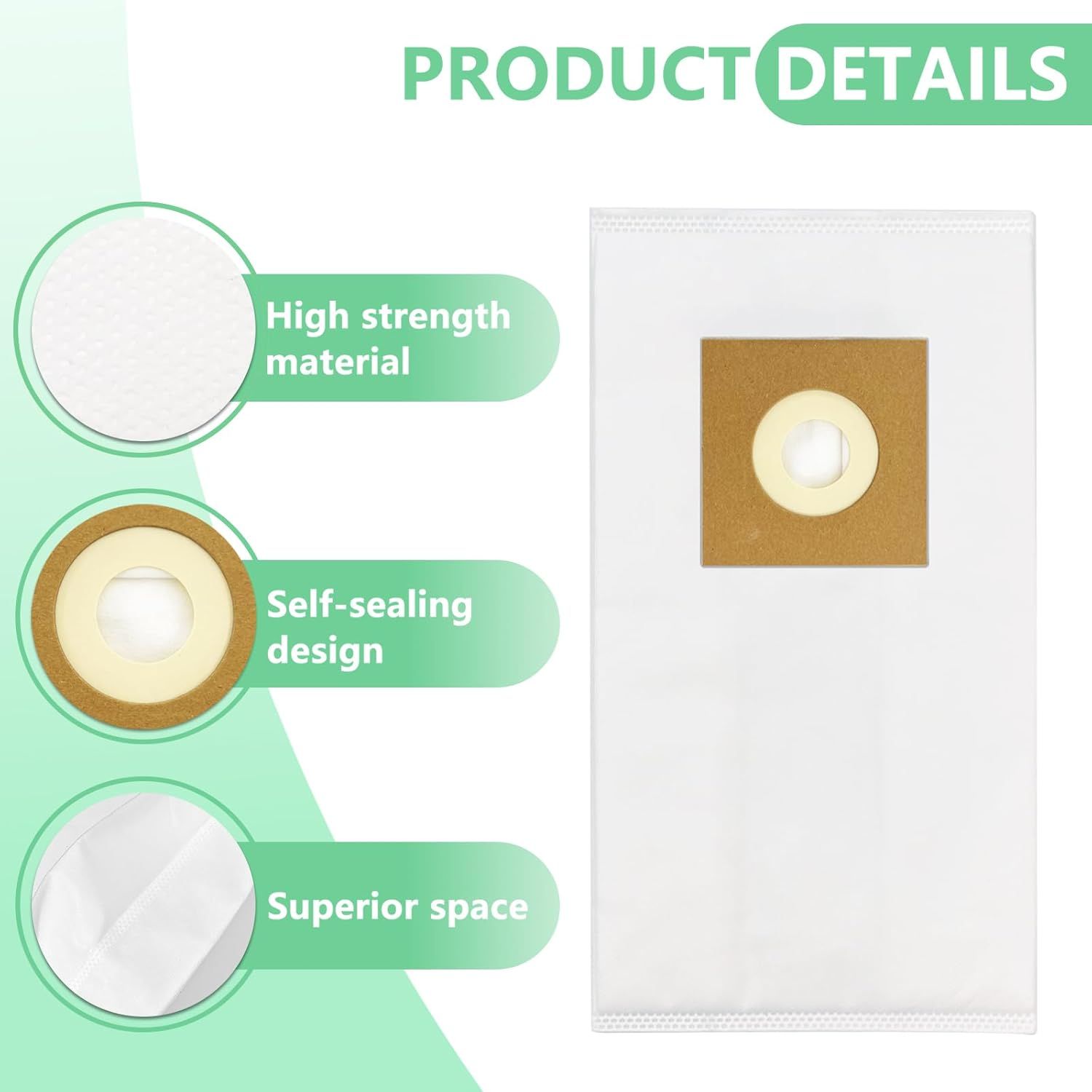 8 Pack Type Y Vacuum Bags or Hoover WindTunnel Upright Style Y, Z, YZ Vacuum Cleaners, Replace Part 4010100Y or Hoover Vacuum Bags Reill - Image 4