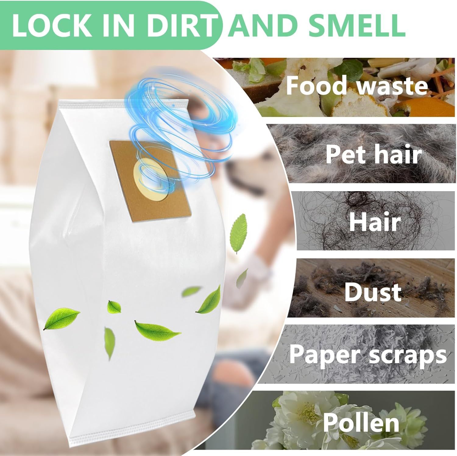 8 Pack Type Y Vacuum Bags or Hoover WindTunnel Upright Style Y, Z, YZ Vacuum Cleaners, Replace Part 4010100Y or Hoover Vacuum Bags Reill - Image 6