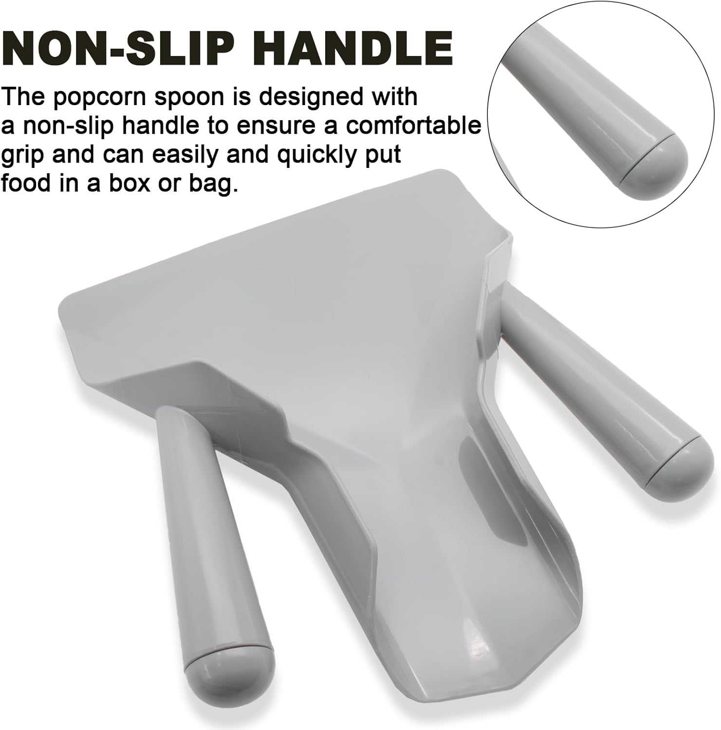 Biaungdo Polycarbonate French Fry Popcorn Scoop, French Fry Bagger, Quick Fill Tool for Bags & Boxes, Multipurpose Scooper for Food, Fries, Snacks, Desserts, Ice(Dual Handle) - Image 4