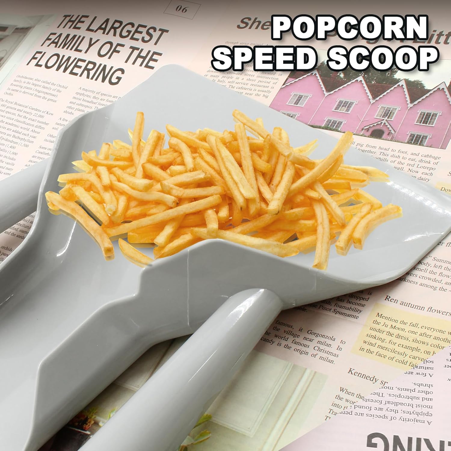 Biaungdo Polycarbonate French Fry Popcorn Scoop, French Fry Bagger, Quick Fill Tool for Bags & Boxes, Multipurpose Scooper for Food, Fries, Snacks, Desserts, Ice(Dual Handle) - Image 5