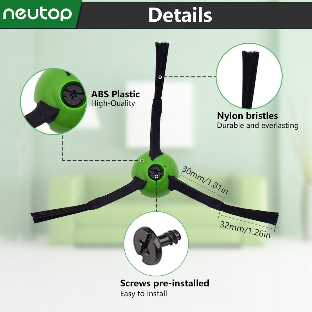 Edge Sweeping Brush Compatible with iRobot Roomba e, i, & j Series e5, e6, i1, i1+, i3, i3+, i4, i4+, i6, i6+, i7, i7+, i8, i8+, Combo j7+, j9+, j5+, i5+ Plus, Combo 10 Max, 9-Pack - Image 3