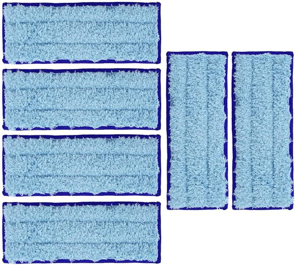 Replacement Washable & Reusable Wet Mopping Pad Compatible with iRobot Braava Jet 240, 241, 244, 245, 250 Robot Mops, Blue, 6-Pack. - Image 1