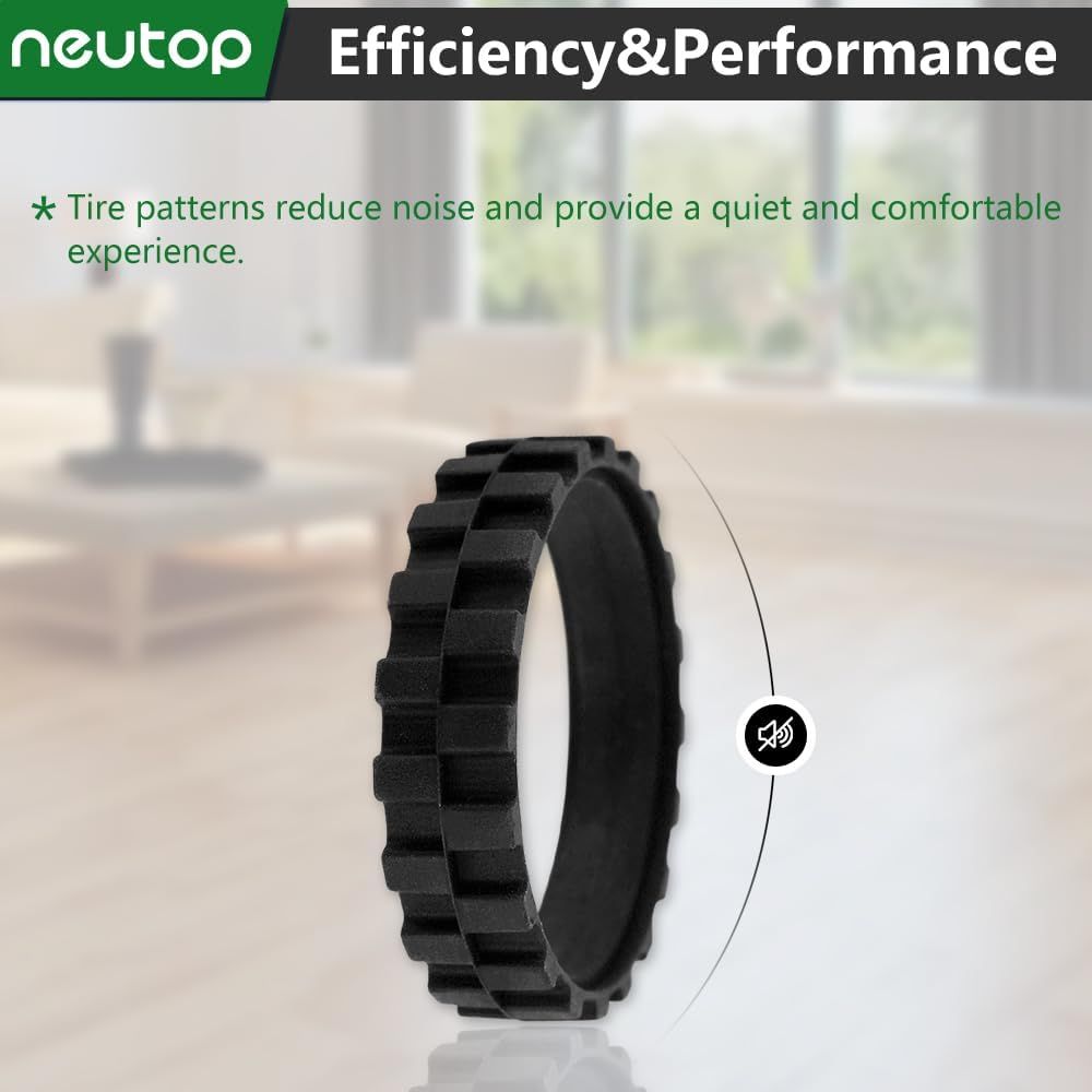Replacement Rubber Wheel Tires Compatible with iRobot Roomba 500, 600, 700, 800, 900, e, i, j & S Series Models, Anti-slip, Great Adhesion and Easy Assembly, 4-Pack. - Image 4