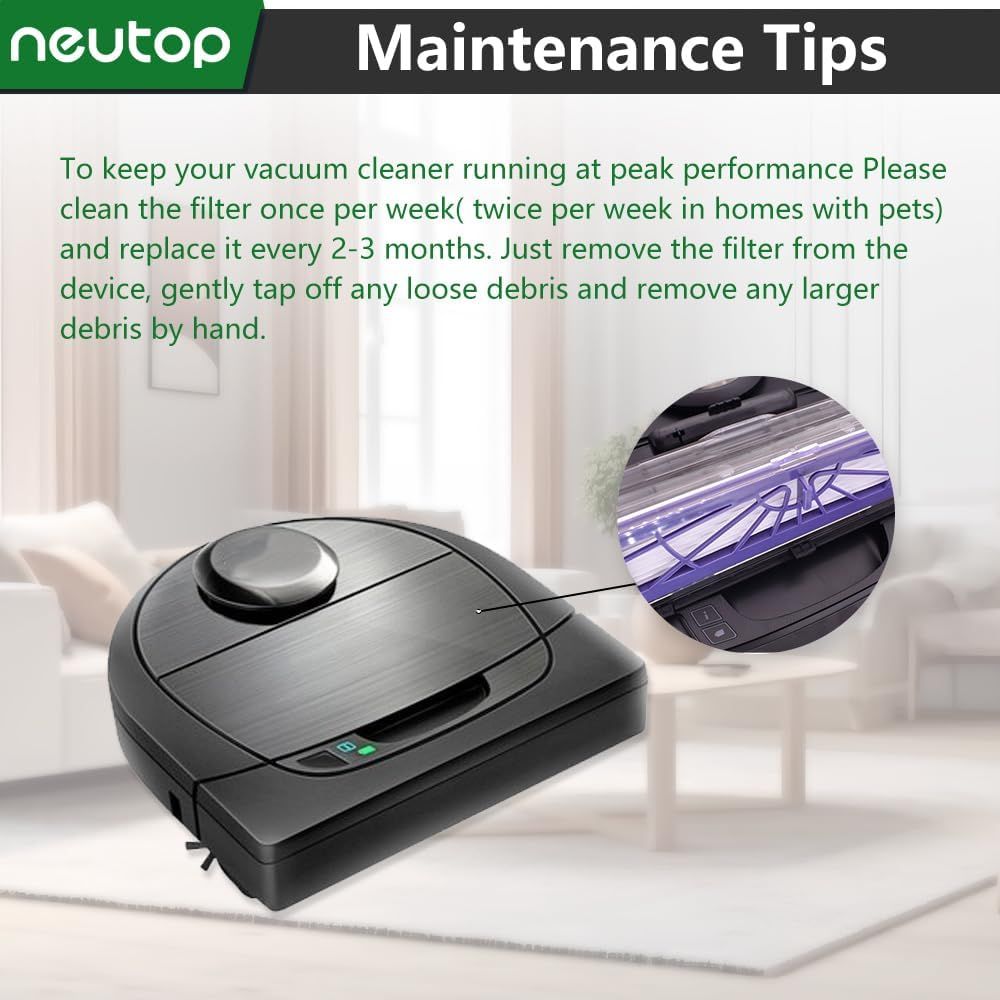 Replacement ilters Compatible with Neato Connected D3 D4 D Series D75 D80 D85 and Botvac Series 65 70e 75 80 85 Robot Vacuum Parts Accessories High Perormance, 7-Pack. - Image 6