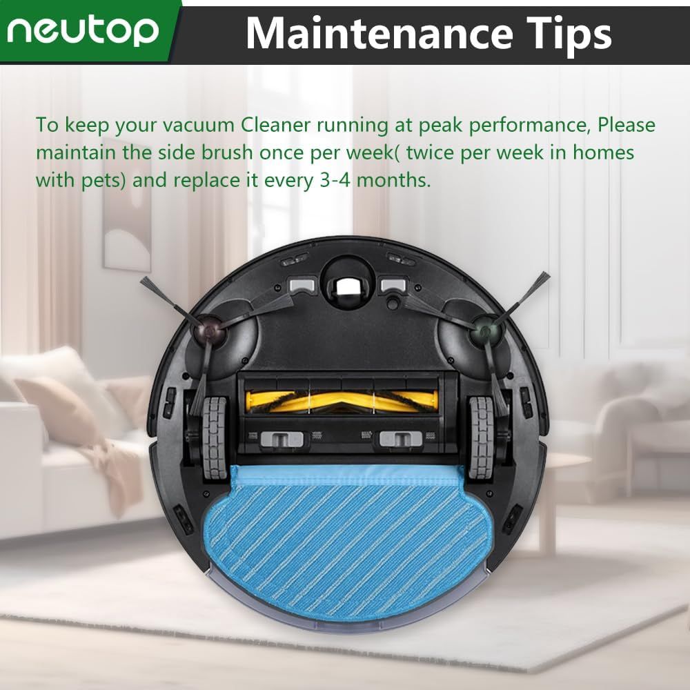 Side Brush Compatible with Ecovacs Deebot OZMO 920, 950, T8 AIVI, T9+, N8 Pro, X1, T10 Omni, T10 Plus, N10 Plus, T20 Omni, Robot Vacuums, 8-Pack - Image 6