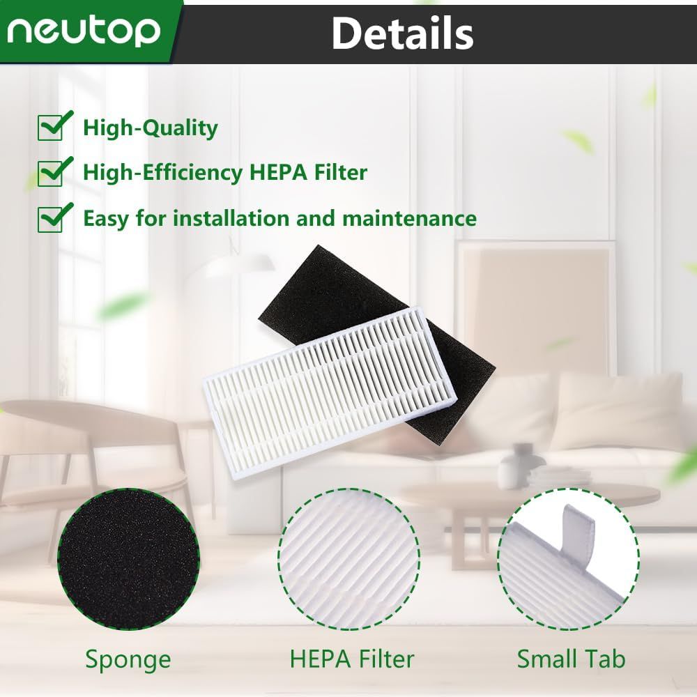 Replacement ilters Compatible with Ecovacs Deebot N79S N79 DN622 DN622.11 DN622.31 N79W N79se Deebot 500 DC3G and Yeedi K600 K700, Robot Vacuums, 9-Pack. - Image 5