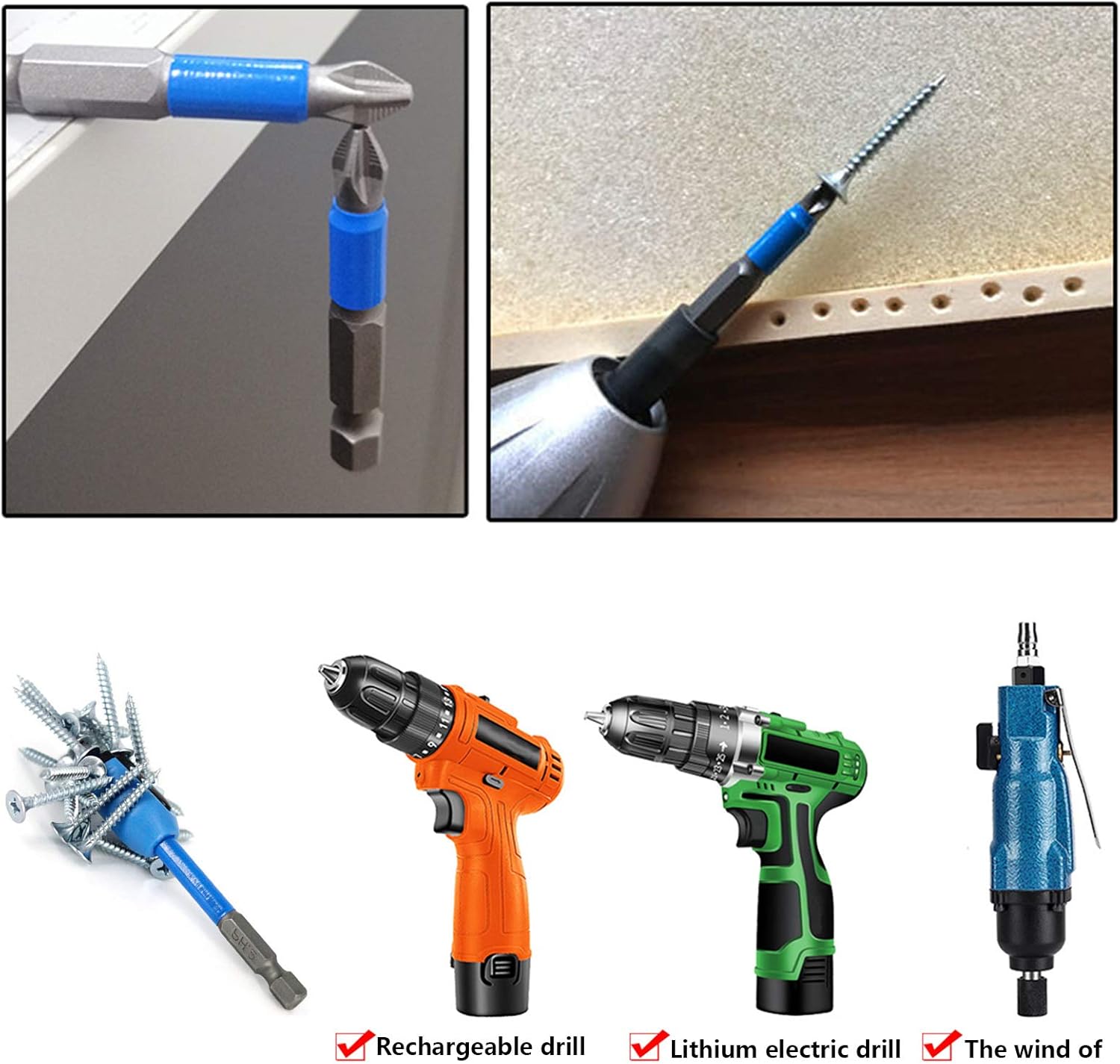 Biaungdo 10Pcs Magnetic PH3 Phillips Bits Set 3.5 inch Long Anti Slip #3 Bit (PH3 x 90MM) - Image 6