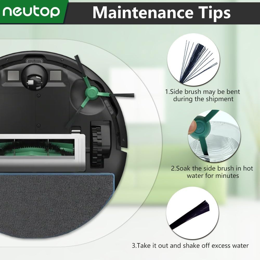 Edge-Sweeping Brush Side Brush Compatible with iRobot Roomba 705/505/504/405/205/105/104/Essential Series Robot Vacuums, 12-Pack - Image 5