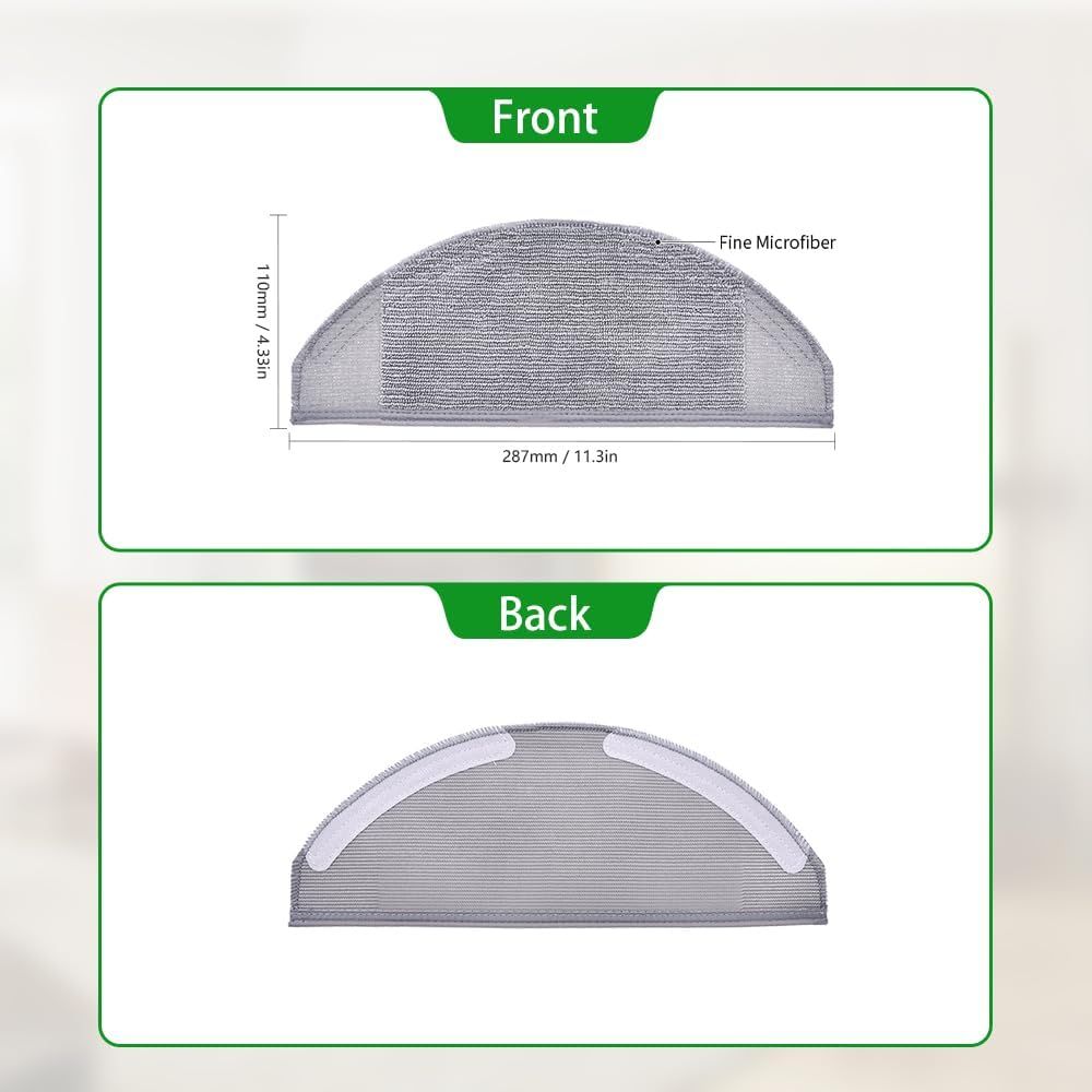 Washable Mopping Cloth Compatible with euy RoboVac X8 Hybrid Robot Vacuum and Mop Cleaners Spare Replacement Parts Accessories, 6-Pack. - Image 2