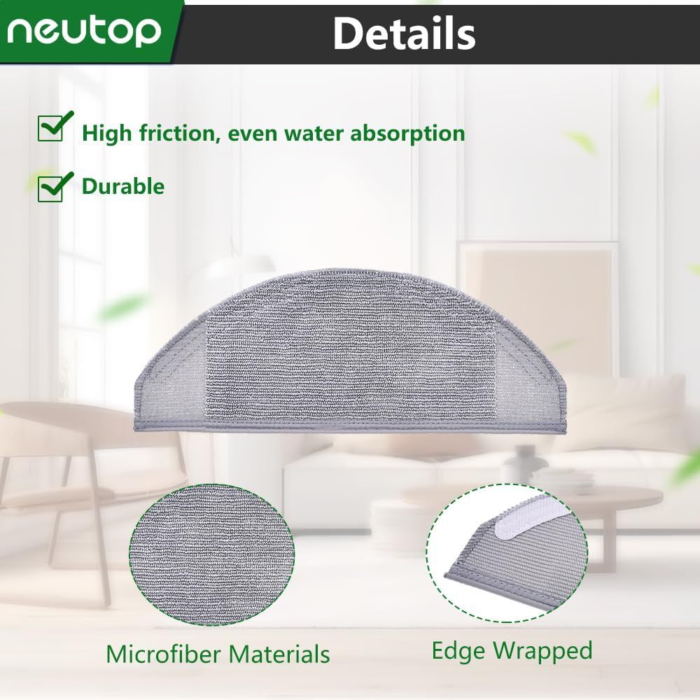Washable Mopping Cloth Compatible with euy RoboVac X8 Hybrid Robot Vacuum and Mop Cleaners Spare Replacement Parts Accessories, 6-Pack. - Image 4
