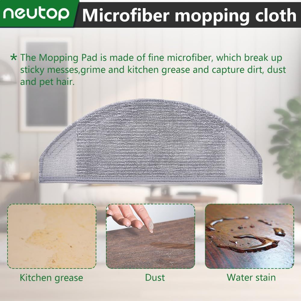 Washable Mopping Cloth Compatible with euy RoboVac X8 Hybrid Robot Vacuum and Mop Cleaners Spare Replacement Parts Accessories, 6-Pack. - Image 6