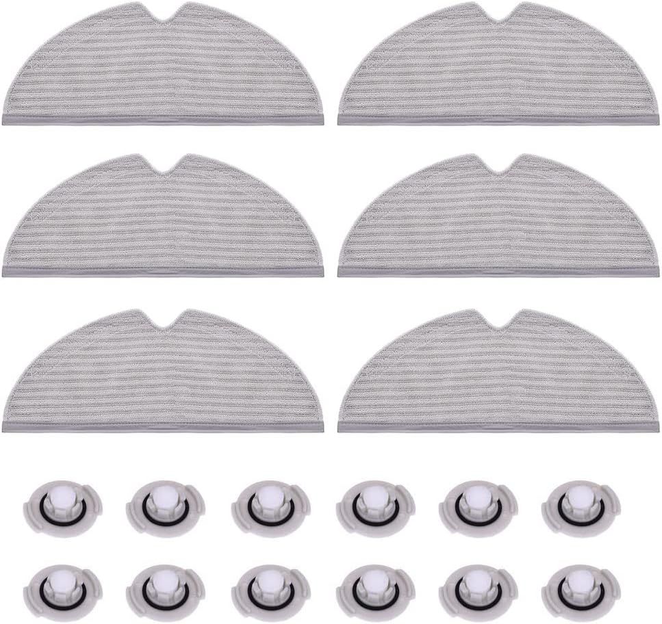 Mop Cloths Pads Water Tank ilter Compatible with  Q7, Q7 Max, S6, S6 Pure/MaxV, S5 Max, S5, S4, E5, E4, E35 and E2 Robot Vacuums, 18-Pack. - Image 1