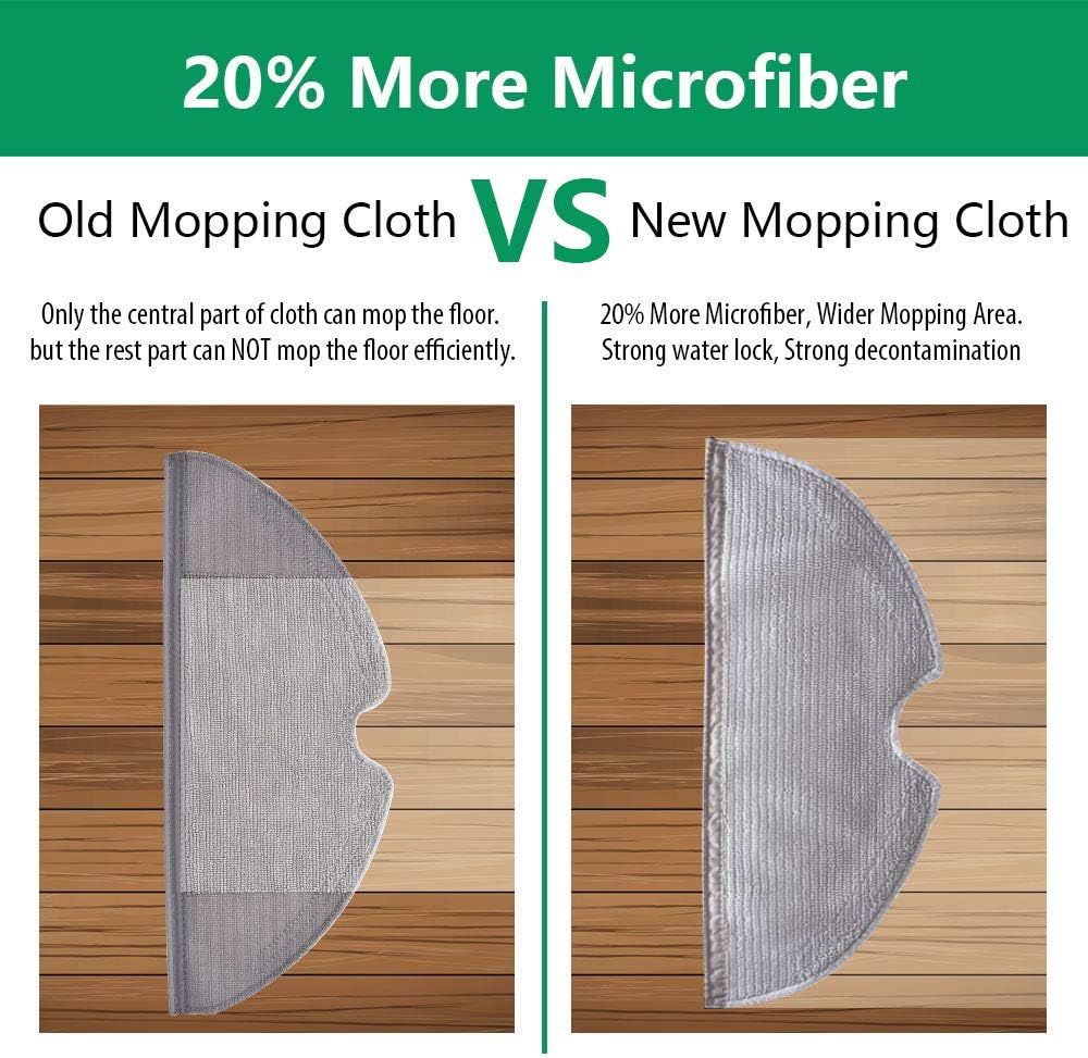 Mop Cloths Pads Water Tank ilter Compatible with  Q7, Q7 Max, S6, S6 Pure/MaxV, S5 Max, S5, S4, E5, E4, E35 and E2 Robot Vacuums, 18-Pack. - Image 4