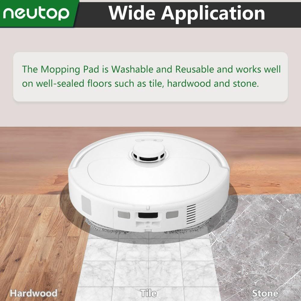 Replacement Mopping Pads Compatible with  Q Revo, Qrevo MaxV/S/Pro/Master/Slim/Edge/Curv/S5V/2R3W, QV 35A, QV 35S, Saros 10R Robot Vacuums Parts Accessories, 4-Pack. - Image 6