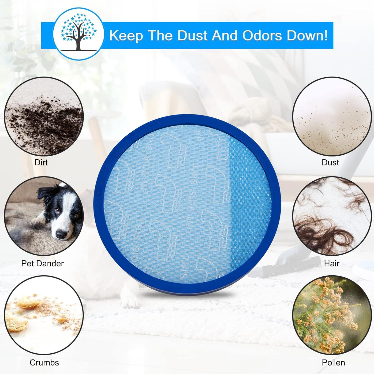 304087001 HEPA ilter or Hoover UH71250, UH71200, UH72630, UH71230, UH72625, UH71255, UH70825, UH72600, UH70832, UH70830, UH71251, UH70820, UH70800 UH71214 UH71215 Vacuum, Washable, 2 Pack - Image 7