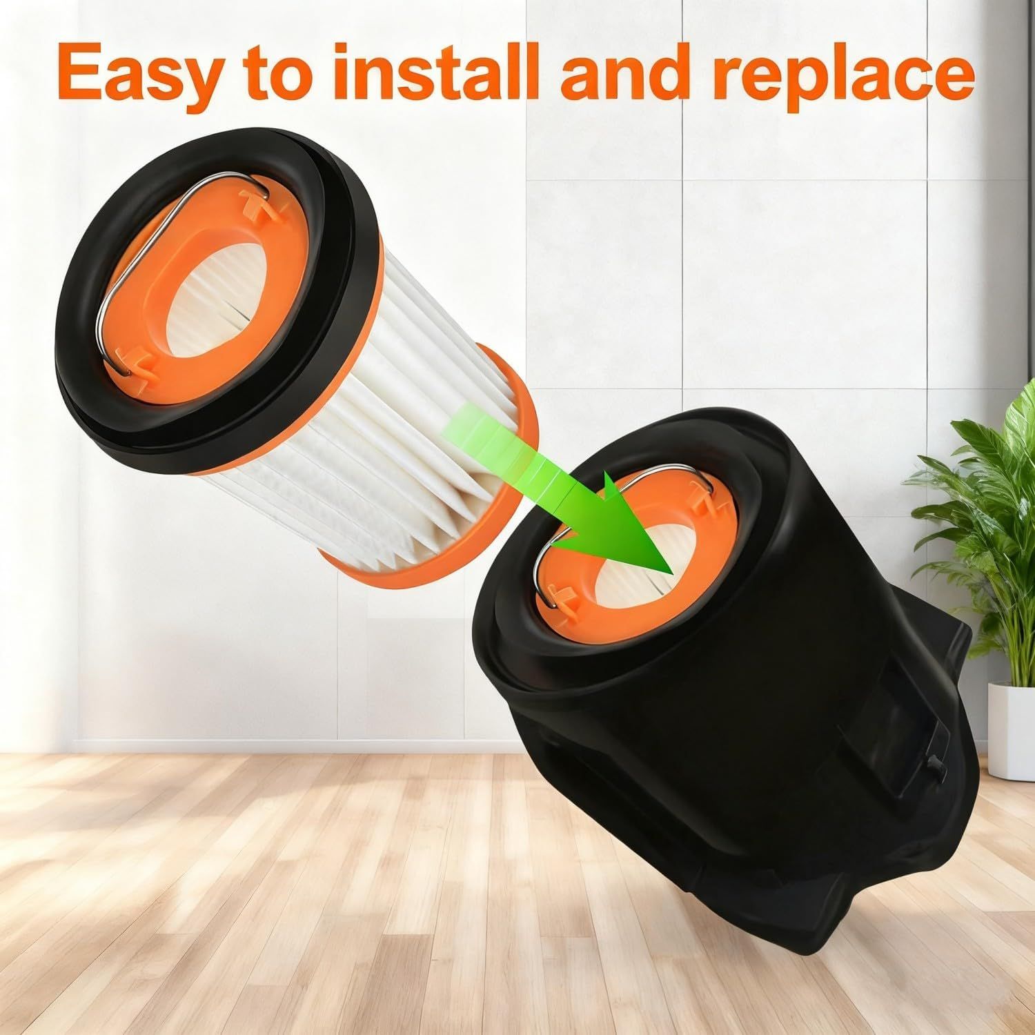 WV201 Wandvac ilter Replacement or Shark ION W1 S87 Cordless Handheld Vacuum WV200, WV201, WV205, WV220, WV221, WV250, WV251, UV200CCO. Part # XHWV200 Perect or or Pet Hair, Dirt, Dust - Image 6