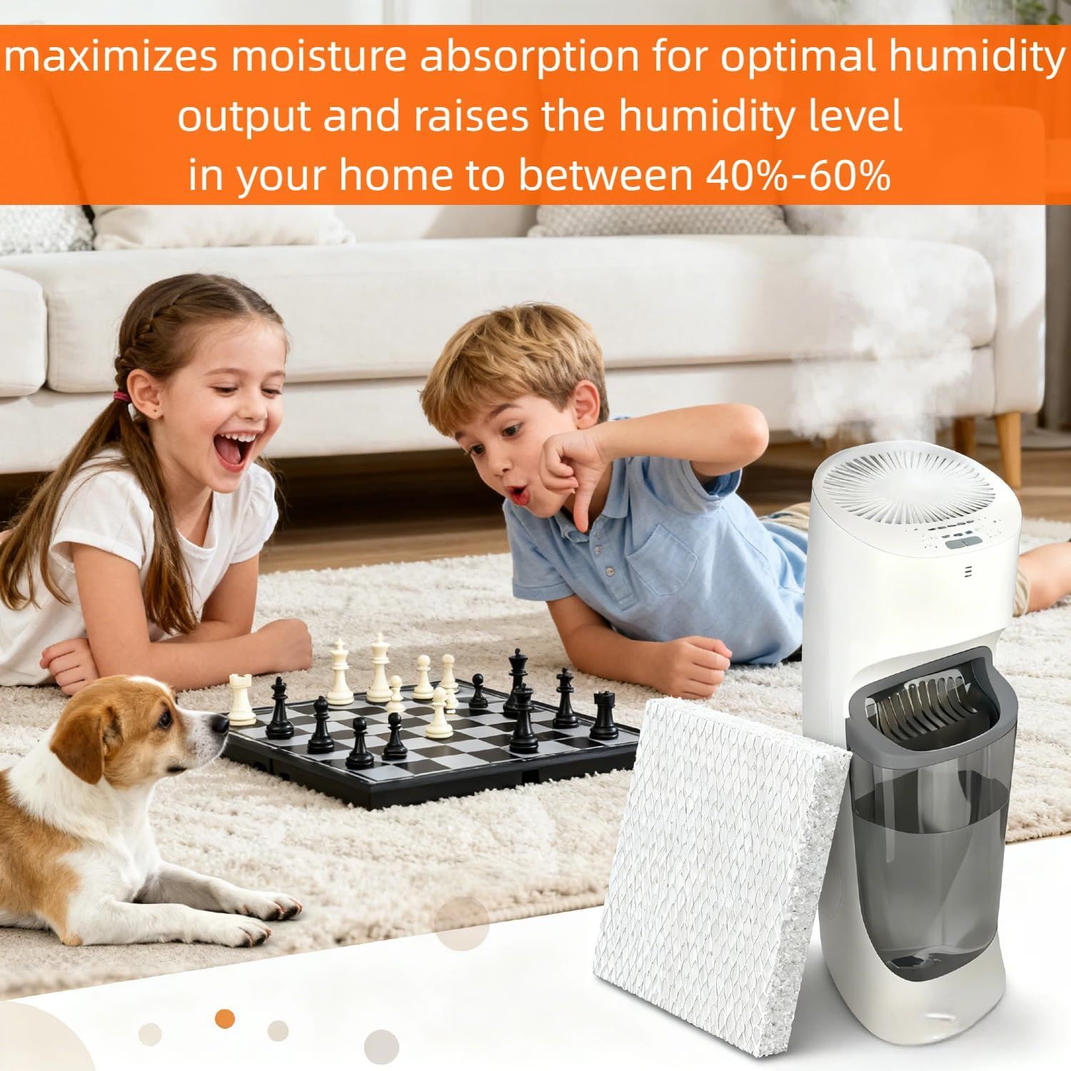 2-PACK Humidiier Replacement ilter T or Honeywell HEV615 and HEV620 Humidiier Wicks,Compatible with Part # HT600 - Image 8