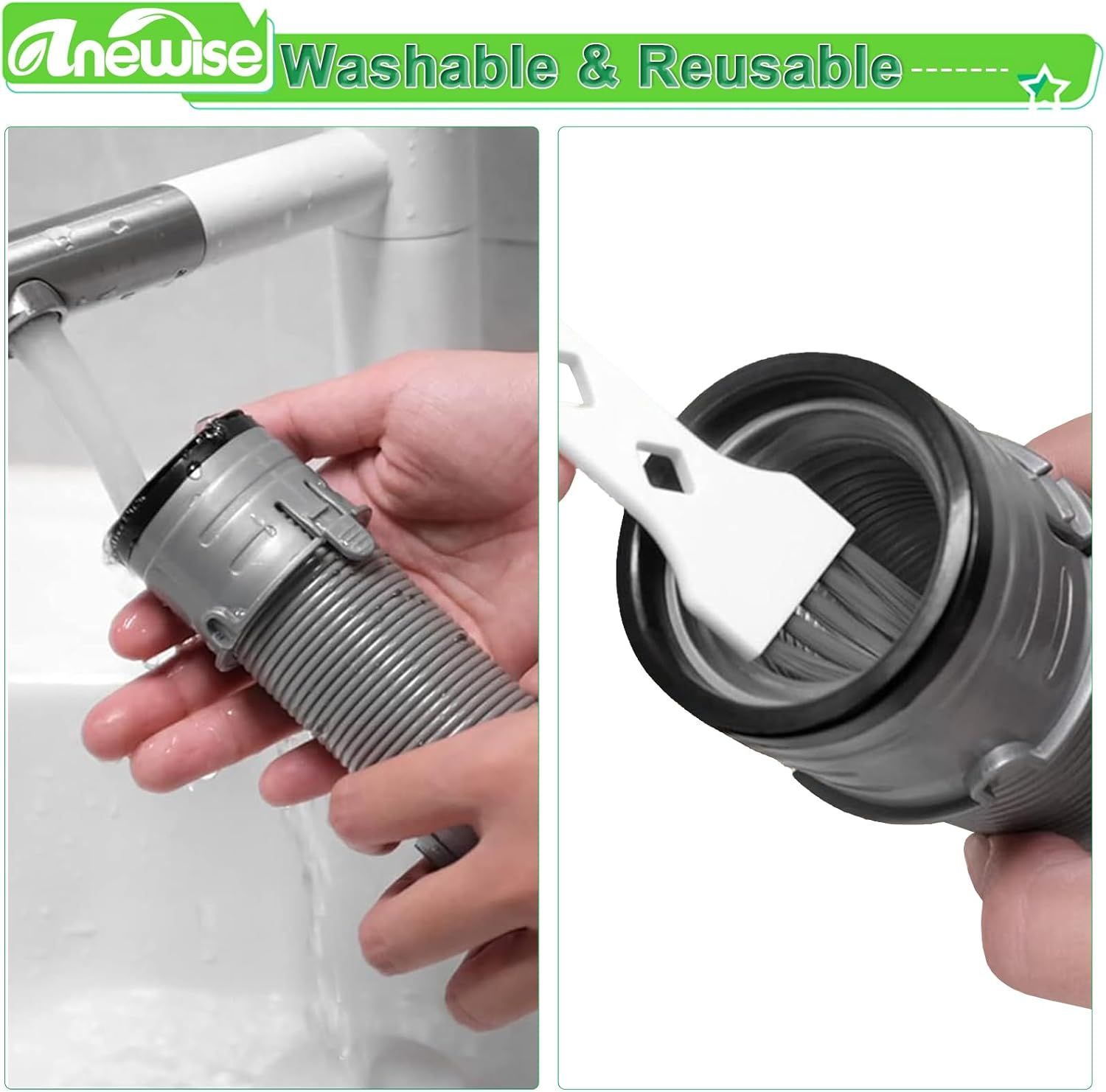 Replacement Hose Part or Shark Navigator Lit Away Deluxe Vacuum NV352, NV351, NV350, NV380, UV440, 1 Nozzle Hose and 1 Mini Brush, Replace Parts 193J - Image 6