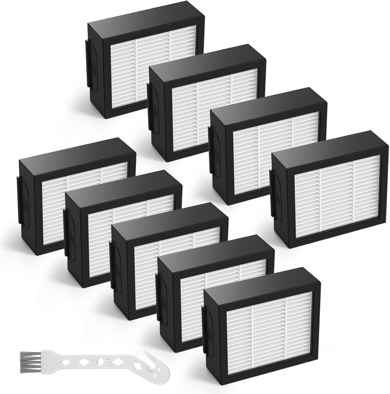 ilter Replacement or iRobot Roomba e, i and j Series i7 i7+/plus i3 i3+ E5 E6 E7 i4 i6 i6+ i8 i8+ Robot Vacuum Cleaners parts, 9 Pack High Eiciency 4639161 ilters - Image 1