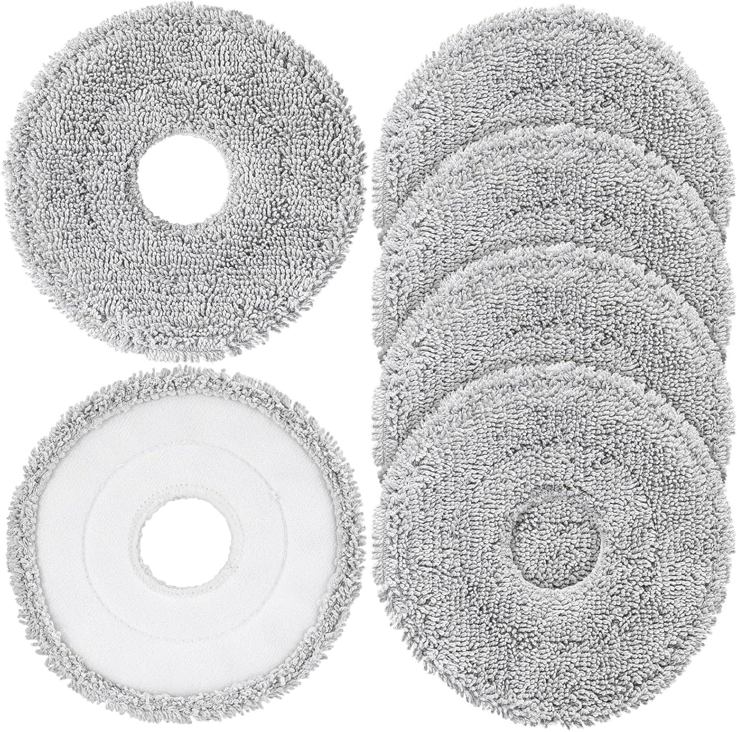 6-Pack Mop Pads or Dreame L40 Ultra/X40 Ultra/X50 Ultra/L50 Ultra/L10S Ultra/ L10s Pro Ultra Heat/L10S Ultra Gen2/L40S Ultra/X30 Ultra/L10 Ultra Robot Vacuum, Washable Microiber Replacement Pads - Image 1