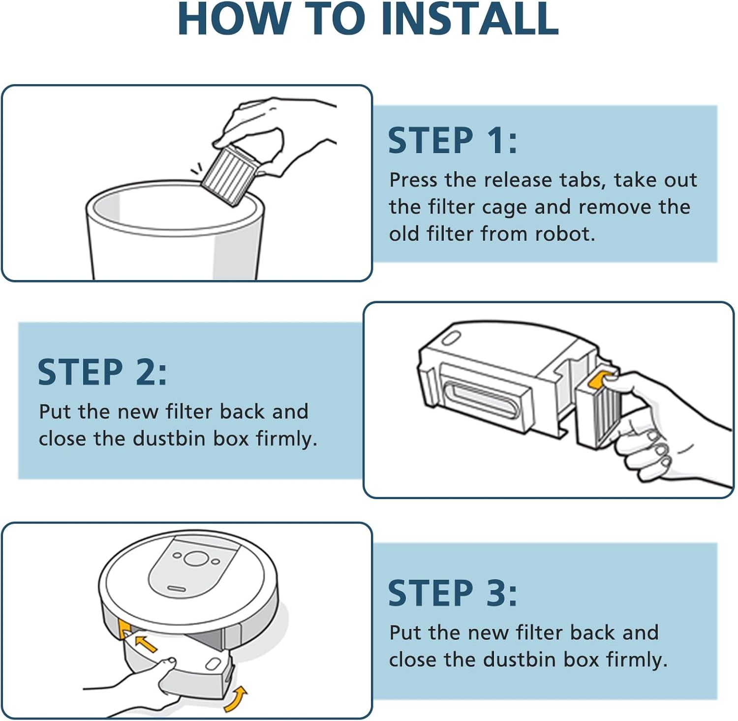 Combo 10 Max/ j9+/ j7+ HEPA ilters ONLY Compatible With i-Robot Roomba Combo 10 Max, Combo j9+, Combo j7+ Robot Vacuum (𝗡𝗼𝘁 𝗙𝗶𝘁 𝗳𝗼𝗿𝗥𝗼𝗼𝗺𝗯𝗮 j7/ j7+/ j9/ j9+) - Image 7