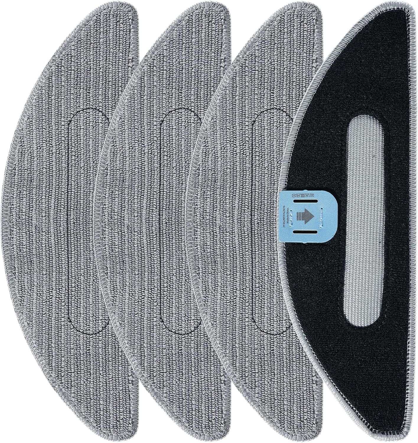 4 Pack Replacement Mop Pad Compatible with iRobot Roomba Combo i5+/ i5/ j5+/ j5 Robot Vacuum and Mop, Washable & Reusable Microiber Cleaning Pads - Image 1