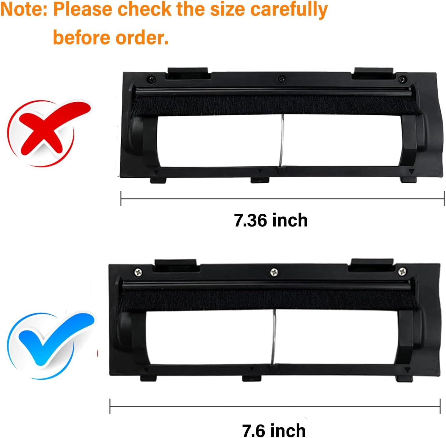 Main Brush Cover Guard or Shark AI AV2501S, AV2501AE, RV2502AE, RV2520AOUS, AV2510AOUS, AV2511AE, RV2310AE, AV2310AE Robotic Vacuum Cleaner Replacement Accessories - Image 2