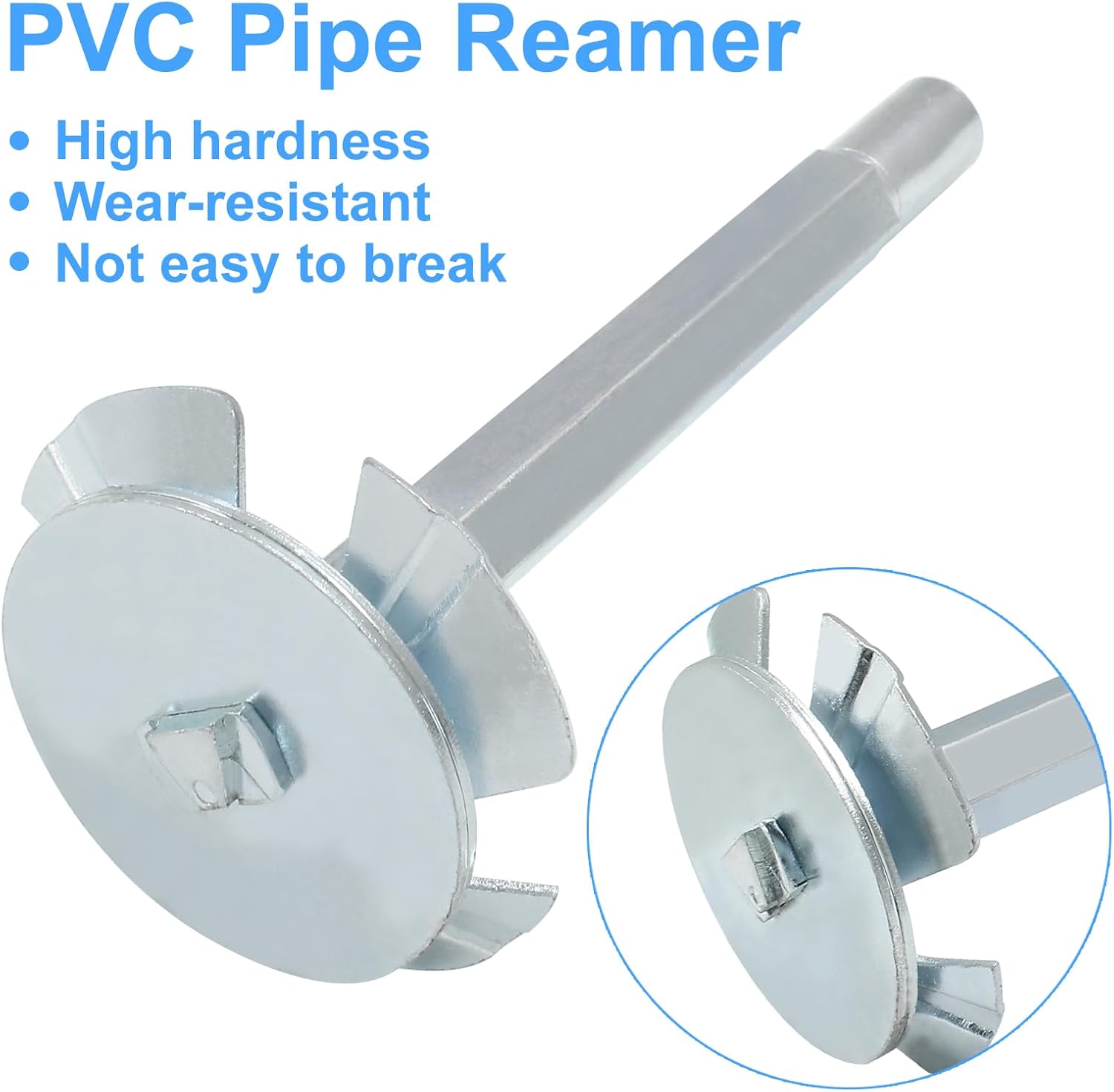 Biaungdo 2 Inch Plumbing PVC Pipe Reamer Cutter, PVC Pipe Fitting Socket Saver Pipe Reamer Tool for Removing SCH 40 from Hub, Fits 1/2 Inch Speed Power Drill - Image 4