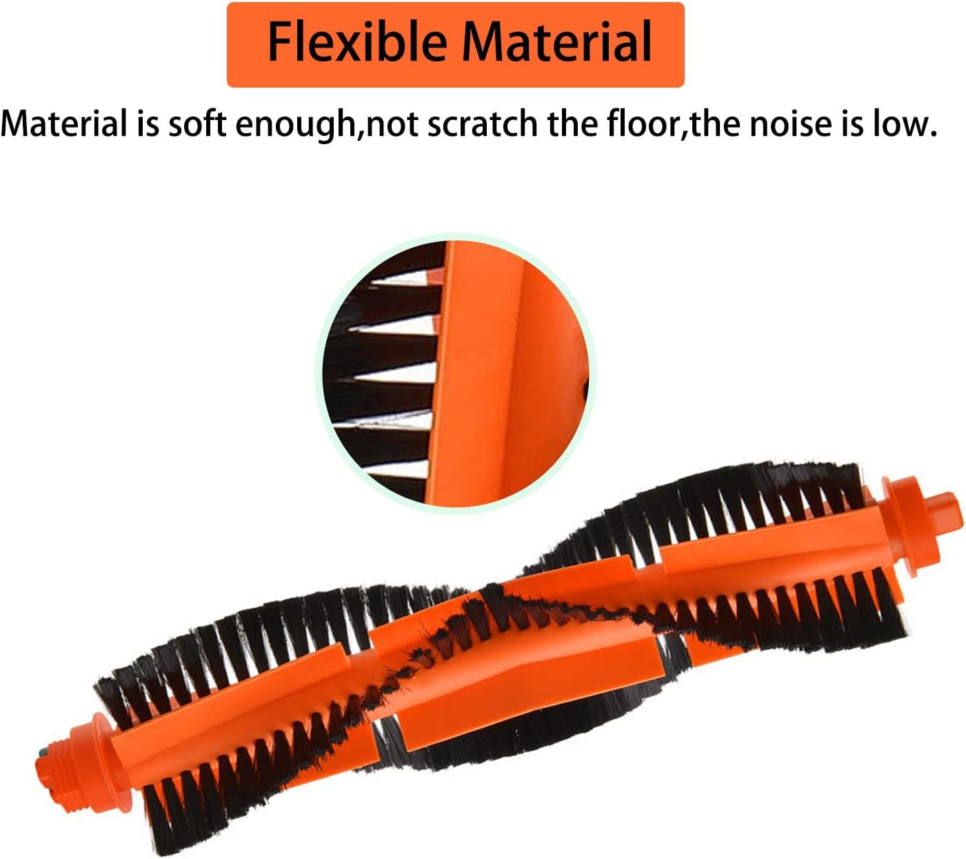 Replacement Spare Parts or WYZE Robot Vacuum Cleaner WVCR200S Accessories, 1 Main Roller Brush,4 Side Brushes, 2 Hepa ilters, 1 Cleaning Brush - Image 2