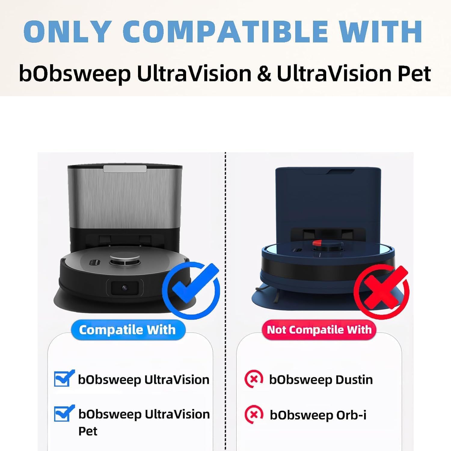 6 Pack Dust Bags or bObsweep UltraVision or UltraVision Pet Sel Empty Robot Vacuum Replacement Accessory Parts - Image 3