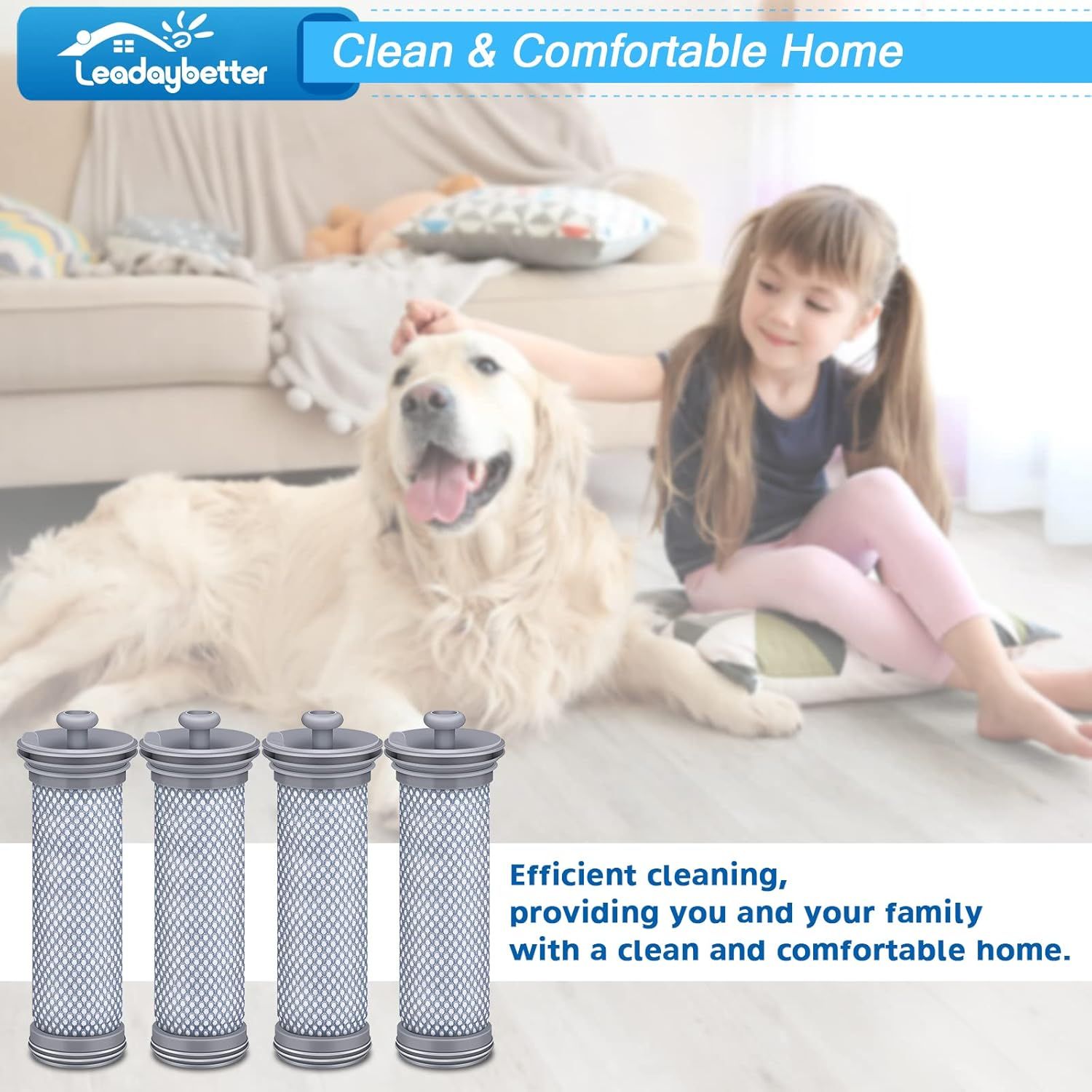 ilter Replacement Compatible with Tineco A10 A11 Hero A10/A11 Master PURE ONE S11 Series S12 X Cordless Vacuum Cleaner, 4 Pack or Tineco A11 ilters - Image 6