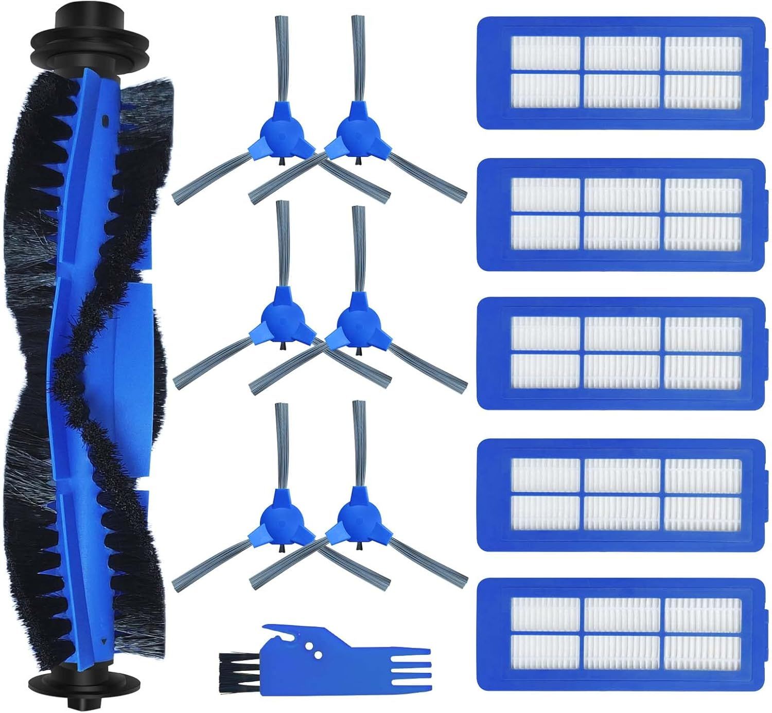 Spare Accessories Compatible or euy 11S Max, 30C Max, 15C Max, Robotic Vacuum Replacements: 1 Roller Brush 6 Side Brushes 5 Unibody ilter 𝙉𝙊𝙏 𝙛𝙤𝙧 𝟏𝟏𝐒 or 𝗚𝟯𝟬 - Image 1