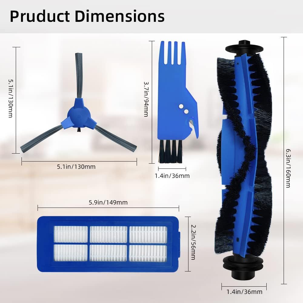 Spare Accessories Compatible or euy 11S Max, 30C Max, 15C Max, Robotic Vacuum Replacements: 1 Roller Brush 6 Side Brushes 5 Unibody ilter 𝙉𝙊𝙏 𝙛𝙤𝙧 𝟏𝟏𝐒 or 𝗚𝟯𝟬 - Image 2