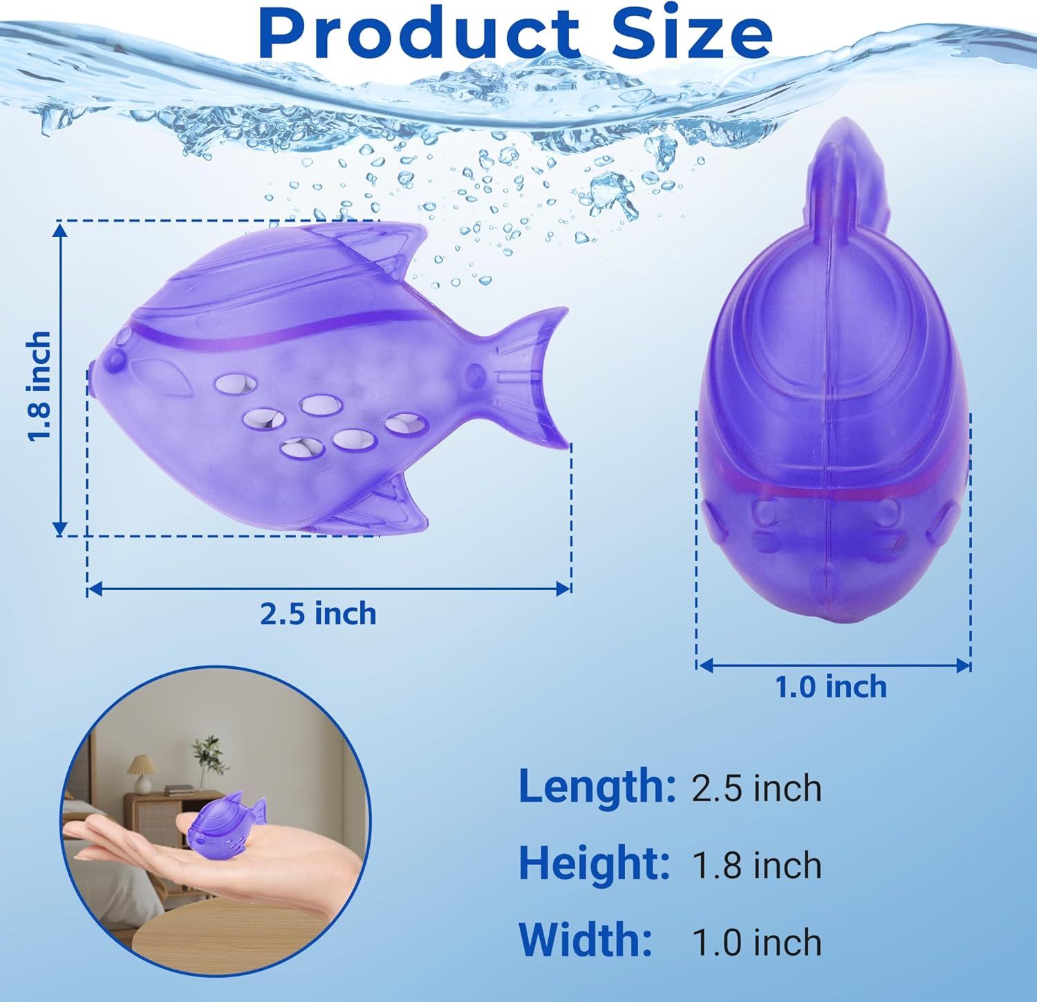 Humidiier Cleaning ish, 6 Pack Humidiier Cleaner or Humidiiers and ish Tanks, Puriies Water, Prevents Hard Water Build-Up, Reduces Scale, Purple - Image 2