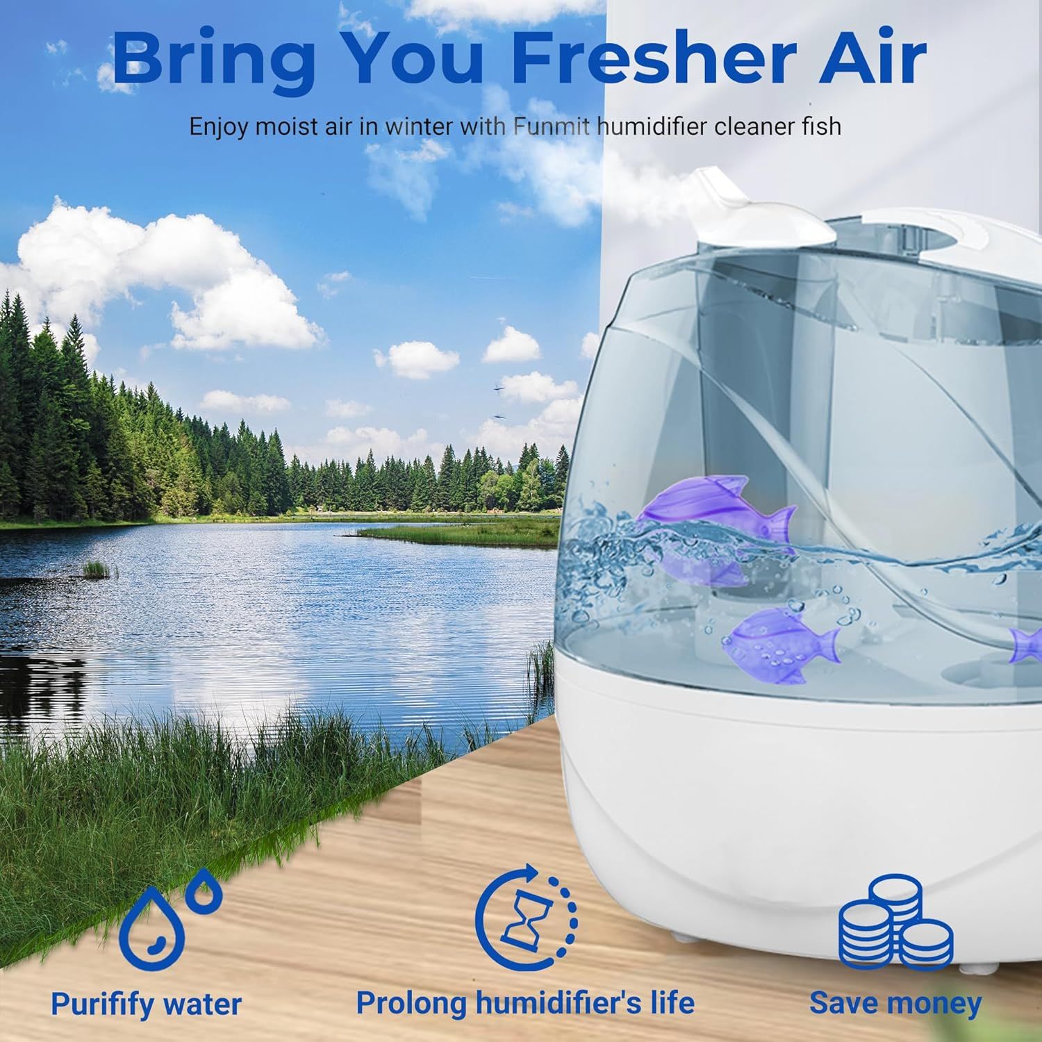 Humidiier Cleaning ish, 6 Pack Humidiier Cleaner or Humidiiers and ish Tanks, Puriies Water, Prevents Hard Water Build-Up, Reduces Scale, Purple - Image 6