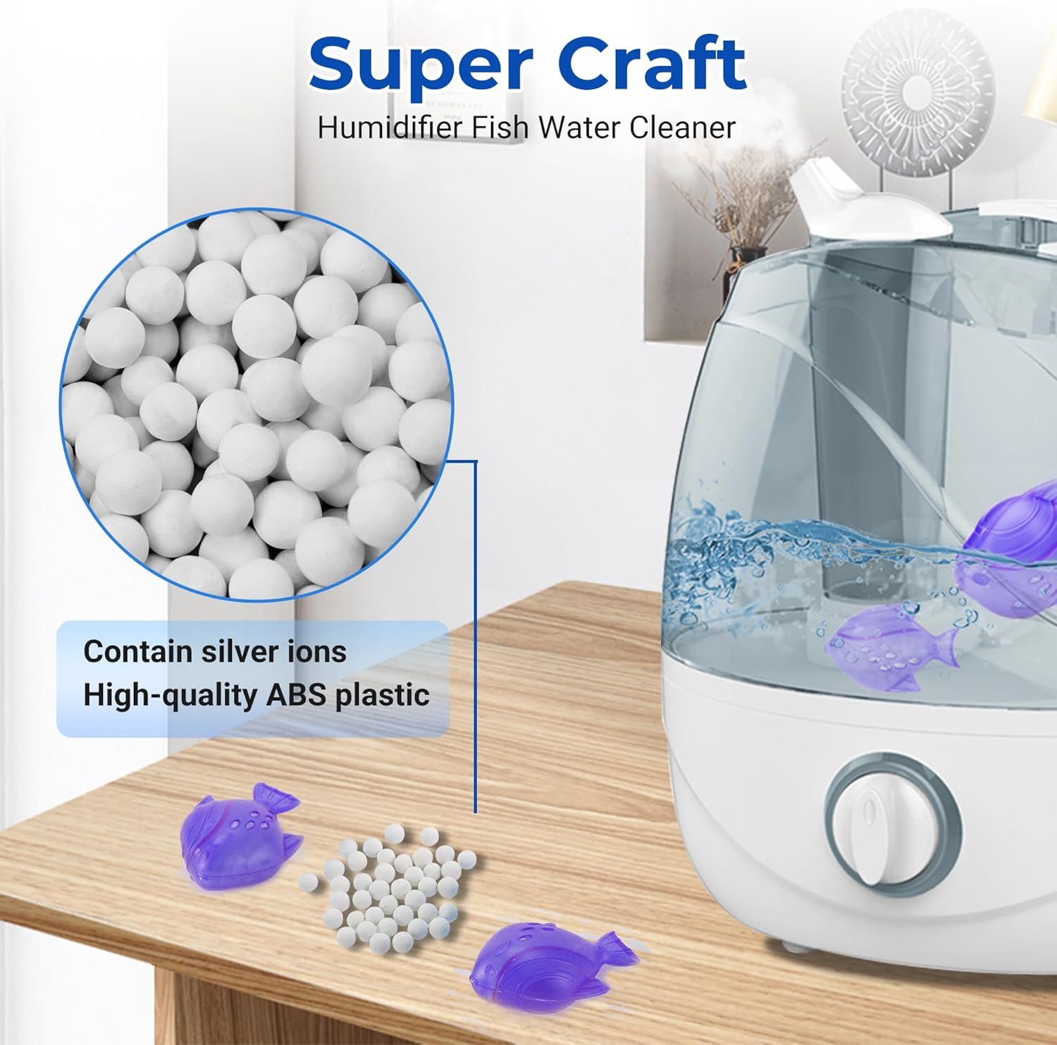 Humidiier Cleaning ish, 12 Pack Humidiier Cleaner or Humidiiers and ish Tanks, Puriies Water, Prevents Hard Water Build-Up, Reduces Scale, Purple - Image 3