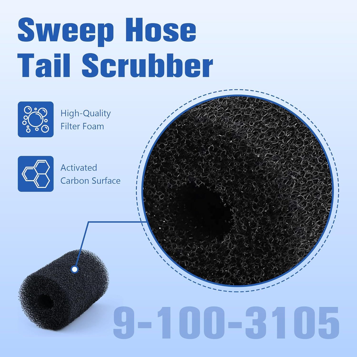 10 Pack Tail Scrubber Replacement or Polaris 280 360 180 380 480 3900 Pool Cleaner Parts, Sweep Hose Scrubber - Image 3