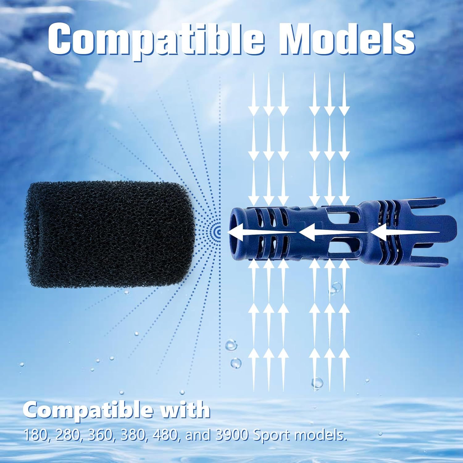 10 Pack Tail Scrubber Replacement or Polaris 280 360 180 380 480 3900 Pool Cleaner Parts, Sweep Hose Scrubber - Image 4