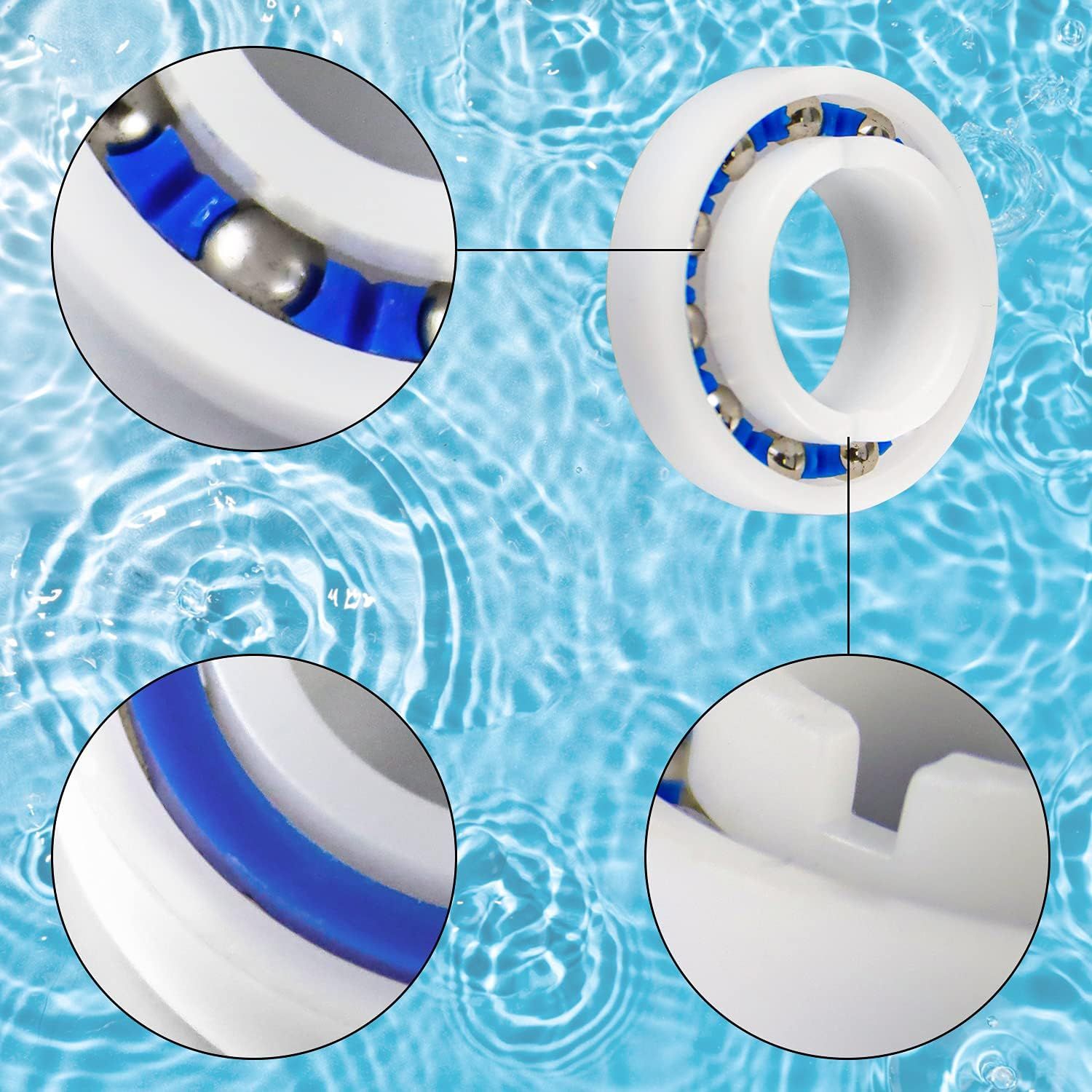 C60 C-60 Ball Bearing Replacement or Pool Cleaner Wheels, Perectly Compatible with Polaris Pressure Pool Cleaners 180 and 280, Smooth Rotation and Sturdy Materials, 10 Pack - Image 3