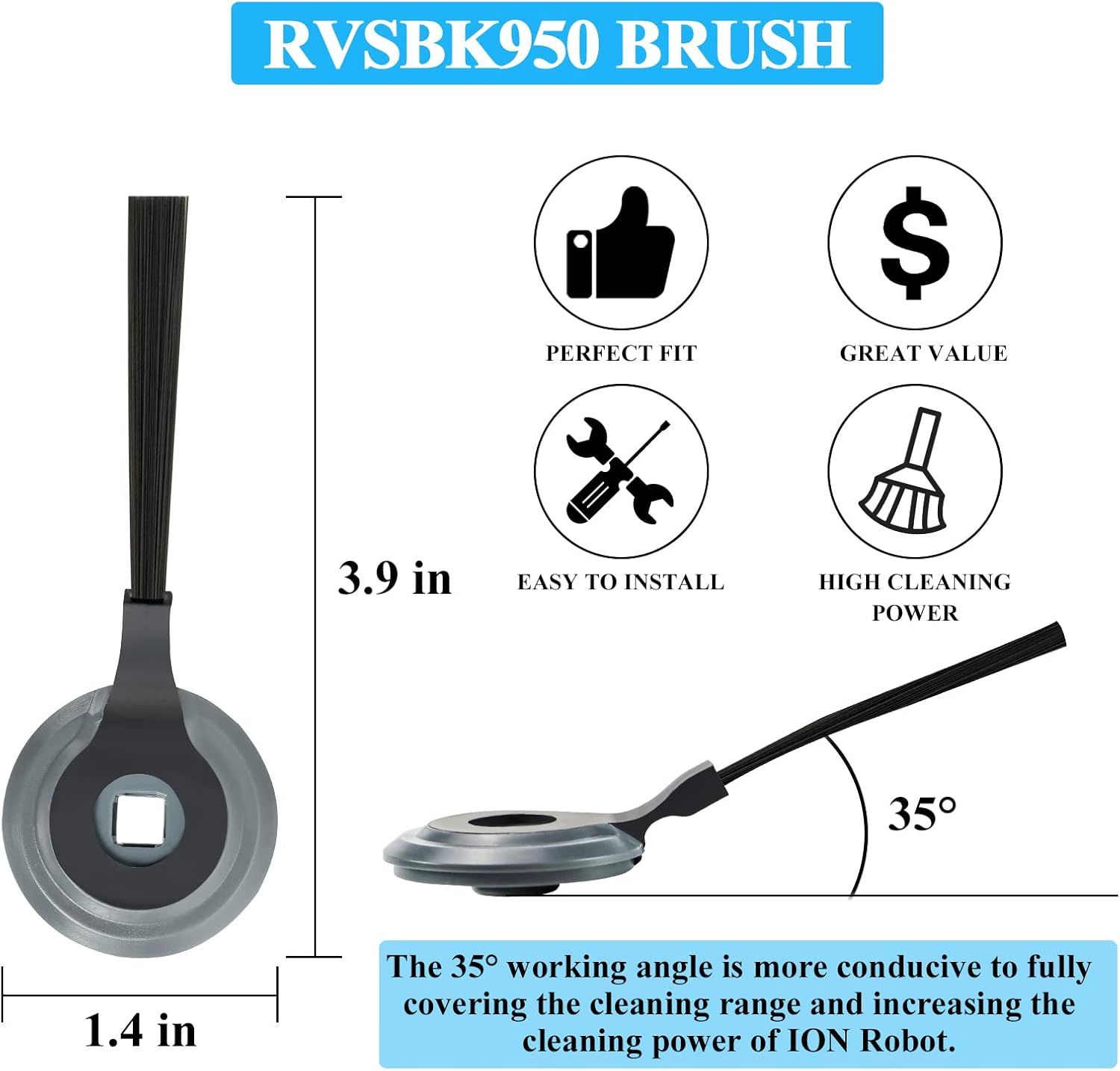 Vacuum Parts Replacement or Shark ION Robot RVSBK950 R85 RV850 RV850BRN RV850WV RV851WV RV871 S86 S87 RV700_N R71 R72 RV720_N R75 RV750_N AV752 Vacuums Attachments, Rotates 360 Degrees, 8 Pack - Image 2