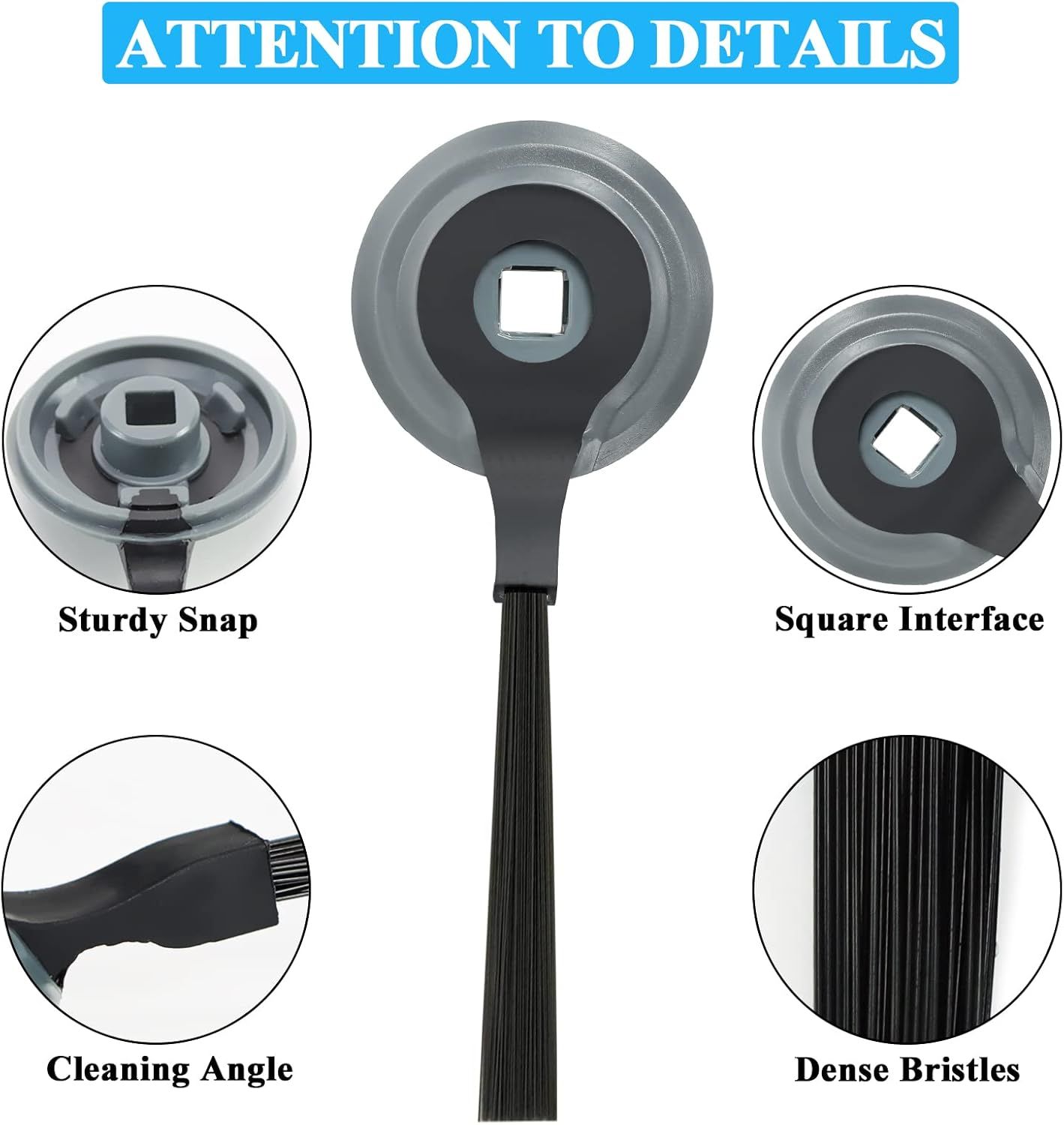 Vacuum Parts Replacement or Shark ION Robot RVSBK950 R85 RV850 RV850BRN RV850WV RV851WV RV871 S86 S87 RV700_N R71 R72 RV720_N R75 RV750_N AV752 Vacuums Attachments, Rotates 360 Degrees, 8 Pack - Image 3