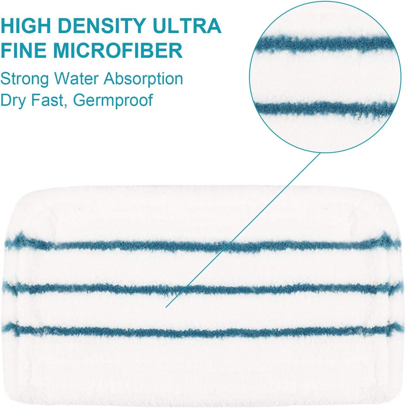 4 PCS Replacement Pads Accessories Compatible with Black+Decker Steam Mop SM1600, SM1610, SM1620, HSM13E1, HSMC1300X, HSMC1321, HSMC1321APB, HSMC1361SGP, BDH1855SM, BDH1760SM, SMP20 Mop Pads - Image 2