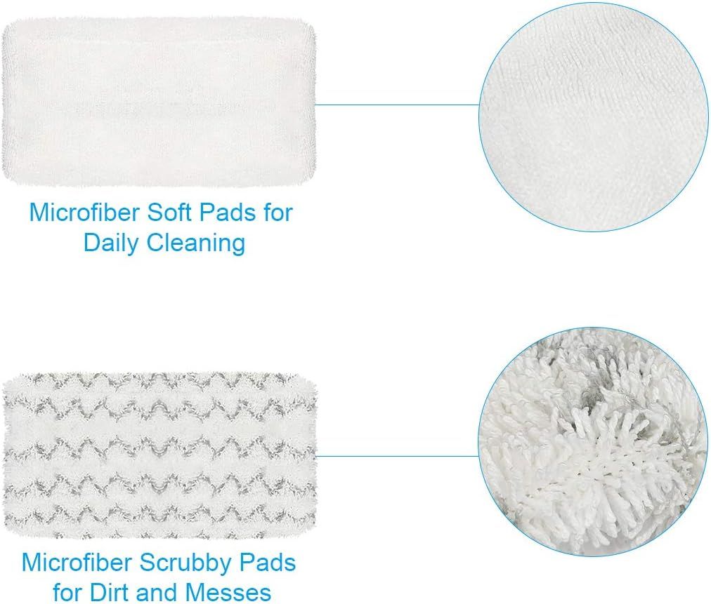 4 Pack Steam Mop Pads or Bissell Symphony 1252 1606670 1543 1652 1132 1530 11326 Vacuum and Steam Mop, Bissell 2747A Replacement Pads, Bissel Symphony Pet Mop Pads, Microiber Washable & Reusable - Image 2