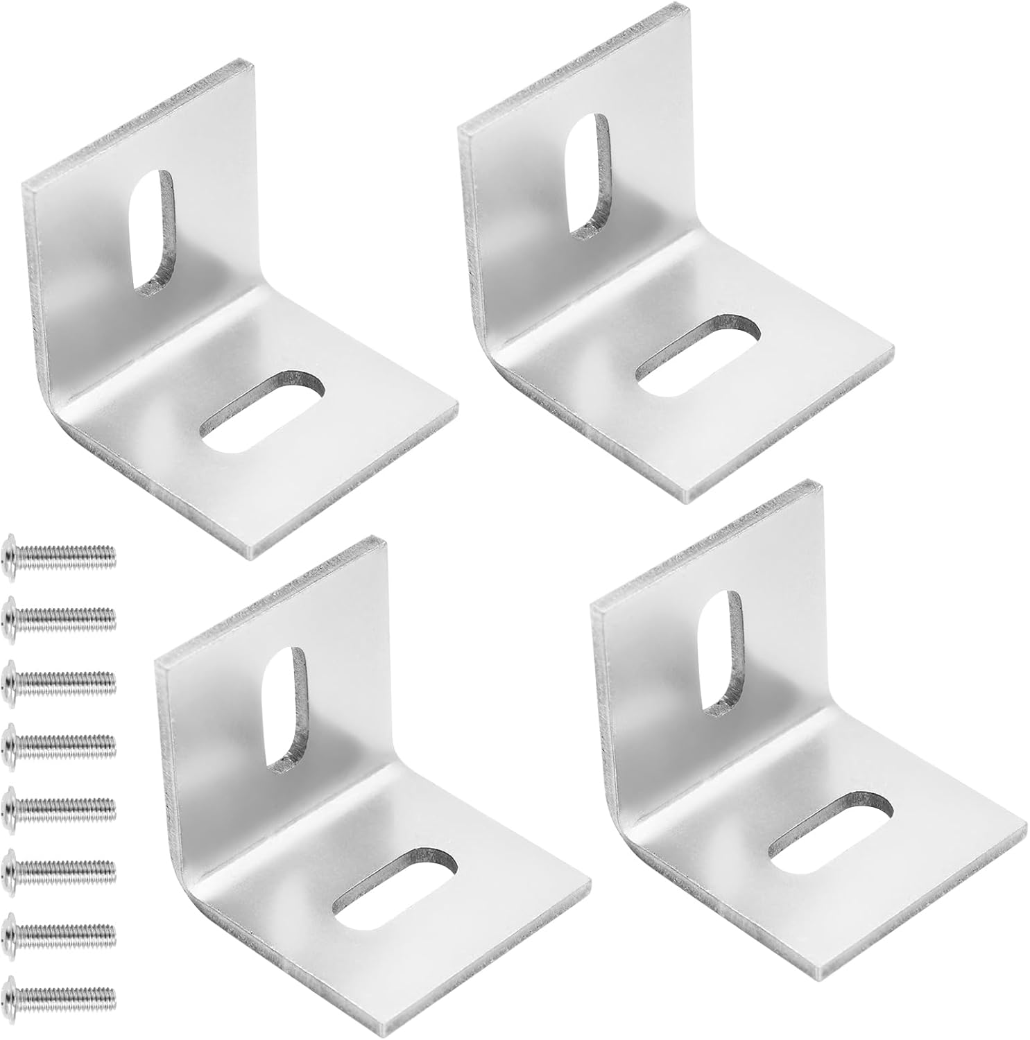 Biaungdo 20 Pcs Heavy Duty Table Top Fasteners, Silver Z Clips Fastener Connector, Adjustable Corner Braces Right Angle L Brackets for Table Tops, Shelves, Desk, Chairs, Repairing Furniture - Image 7