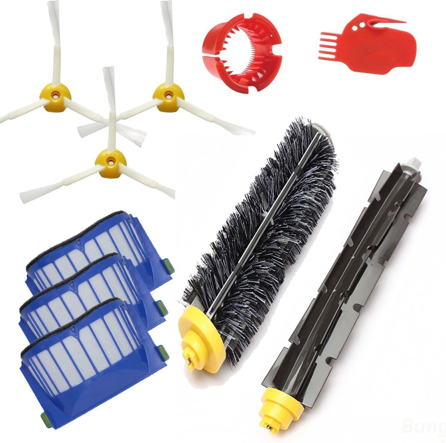 Replacement Parts Kit Bristle lexible Beater Brush & Aero Vac ilter & Side Brush Compatible with iRobot Roomba 600 Series 595 610 614 618 620 630 640 650 660 680 685 690 692 694 695 Vacuum - Image 1