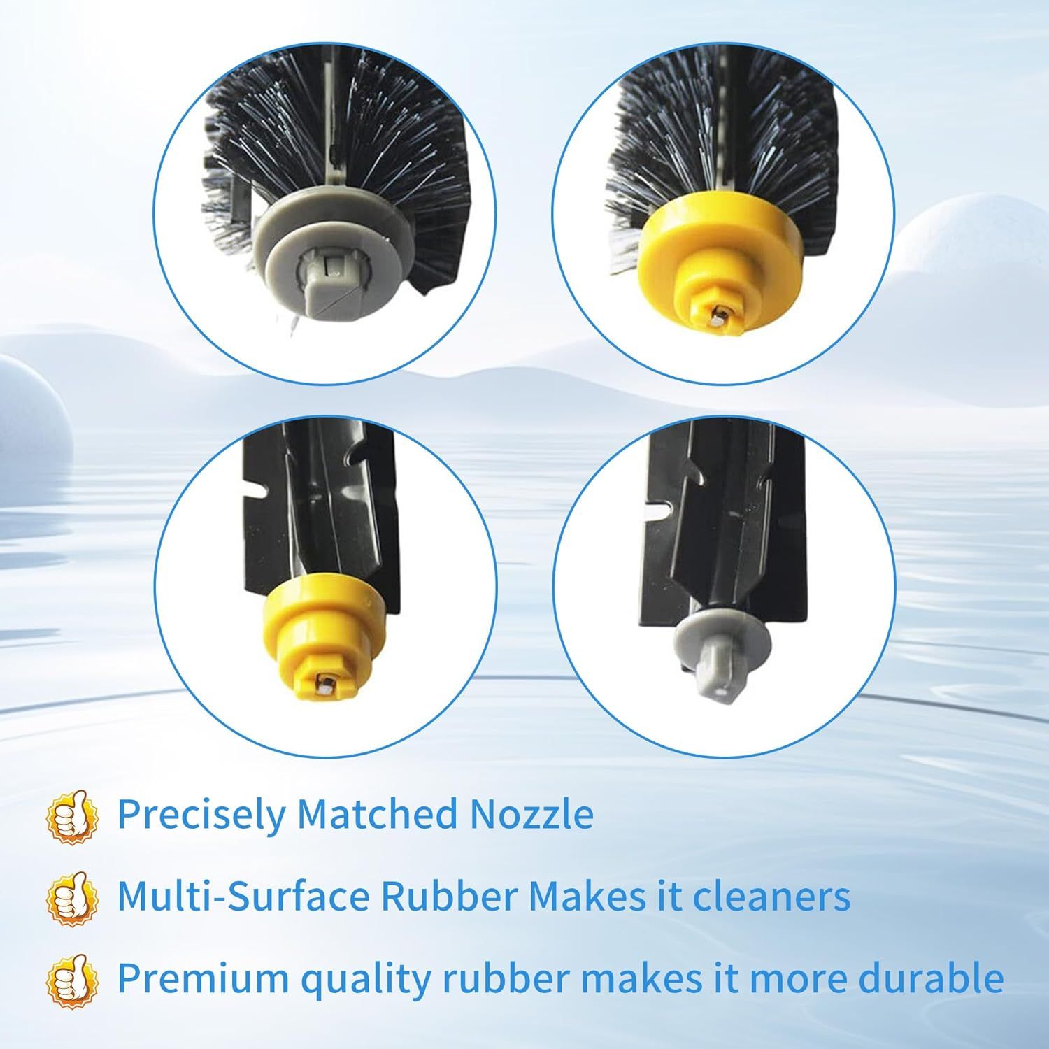 Replacement Parts Kit Bristle lexible Beater Brush & Aero Vac ilter & Side Brush Compatible with iRobot Roomba 600 Series 595 610 614 618 620 630 640 650 660 680 685 690 692 694 695 Vacuum - Image 2